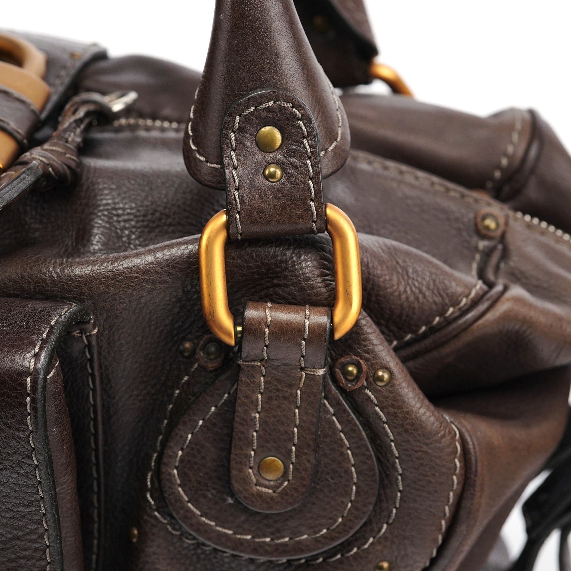 Large Brown Leather Paddington Shoulder Bag