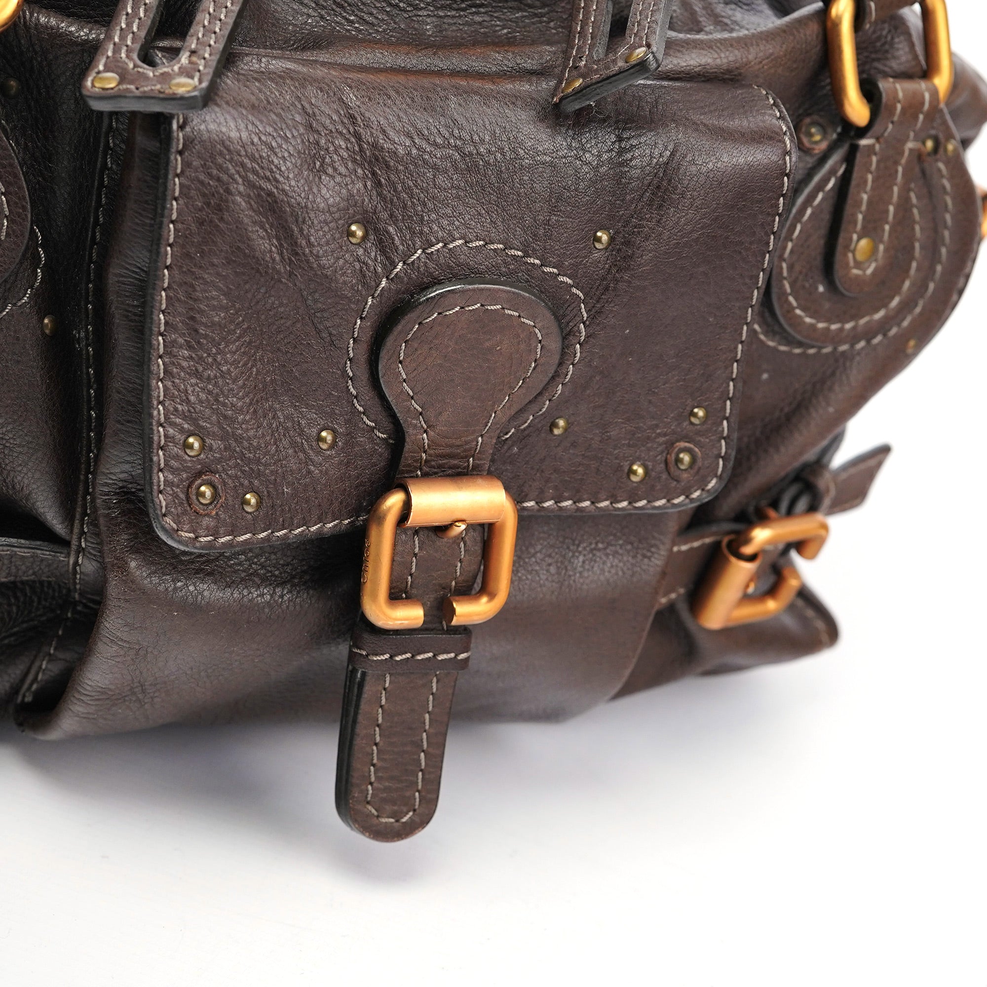 Large Brown Leather Paddington Shoulder Bag
