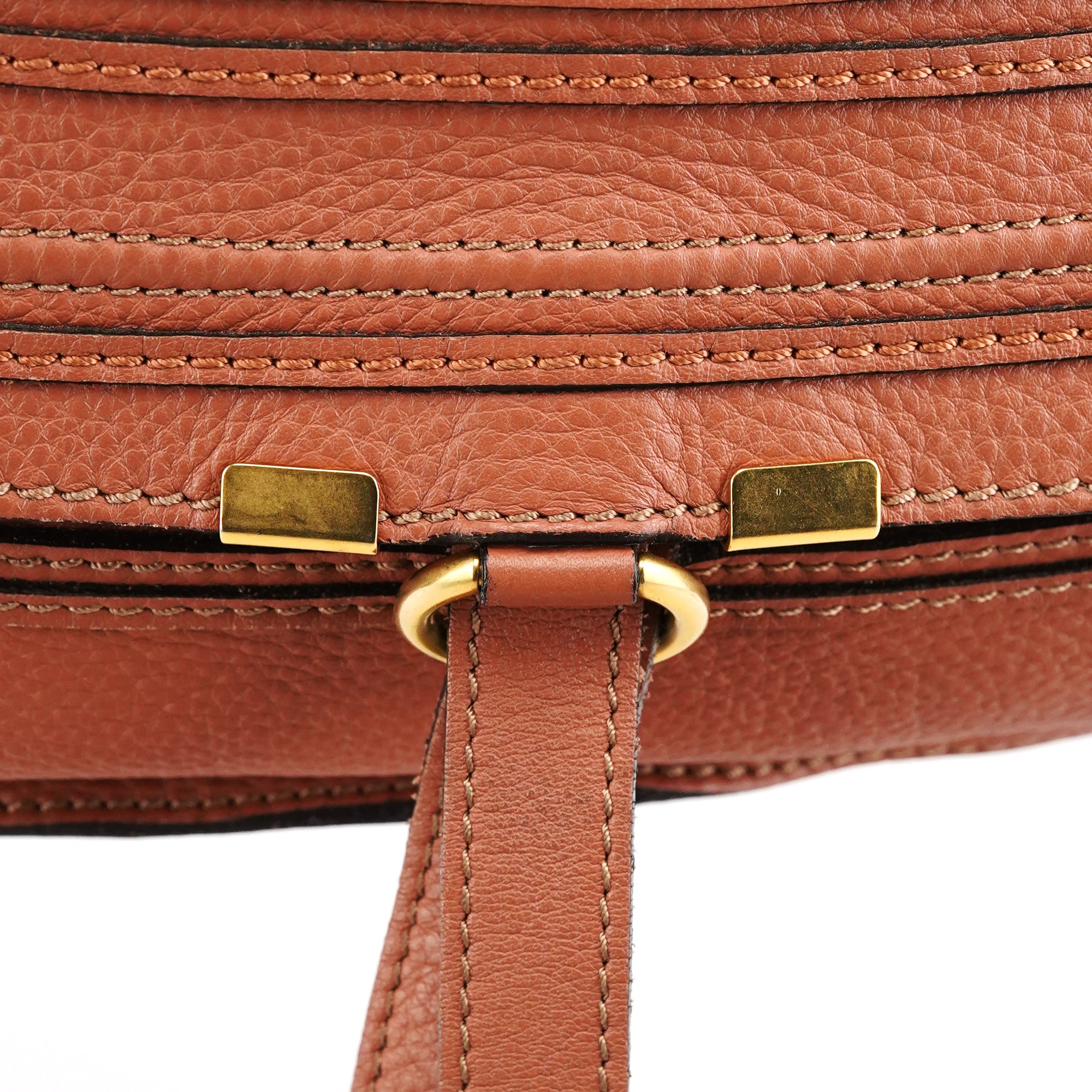 Large Coral Leather Marcie Shoulder Bag