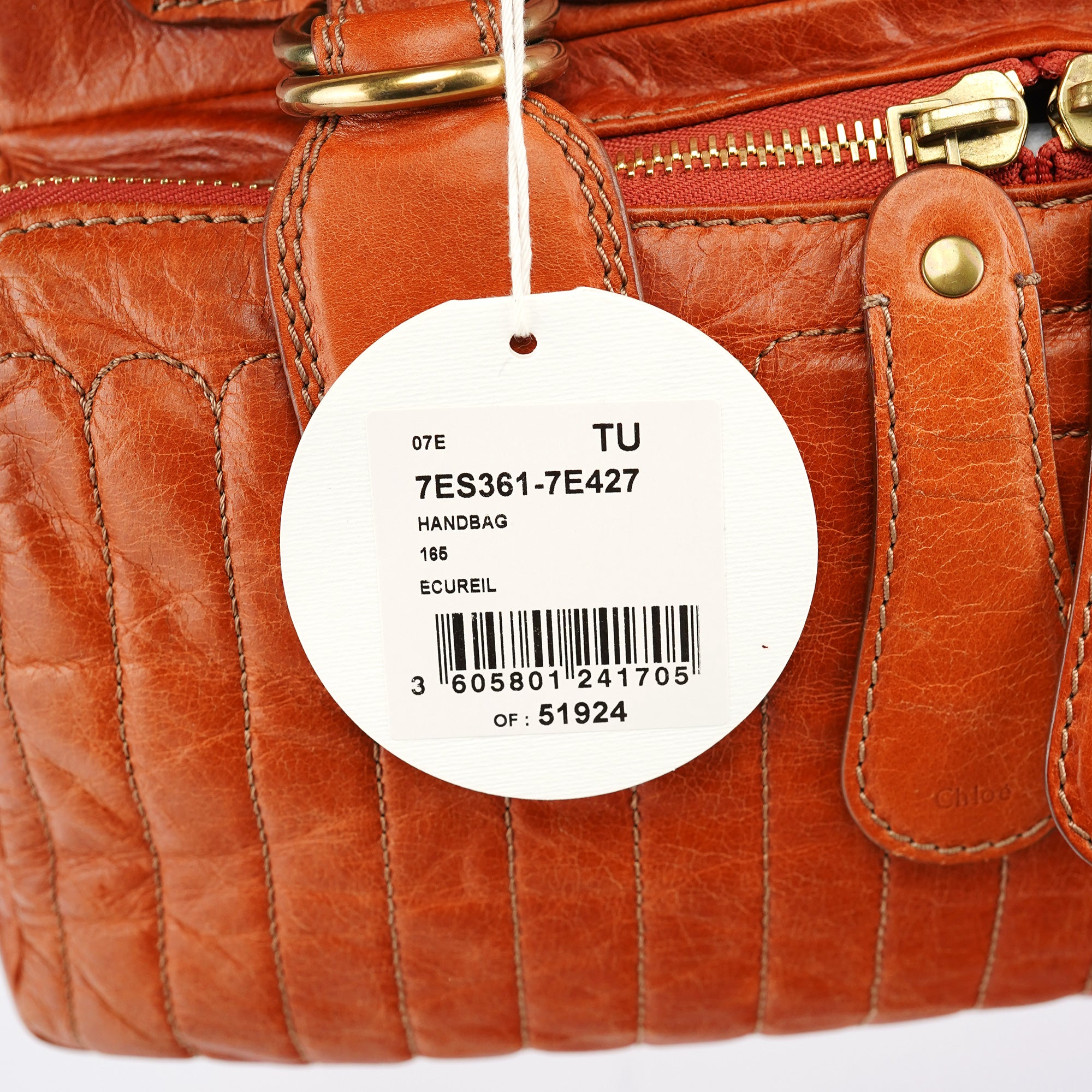 Light Brown Leather Bay Tote Bag