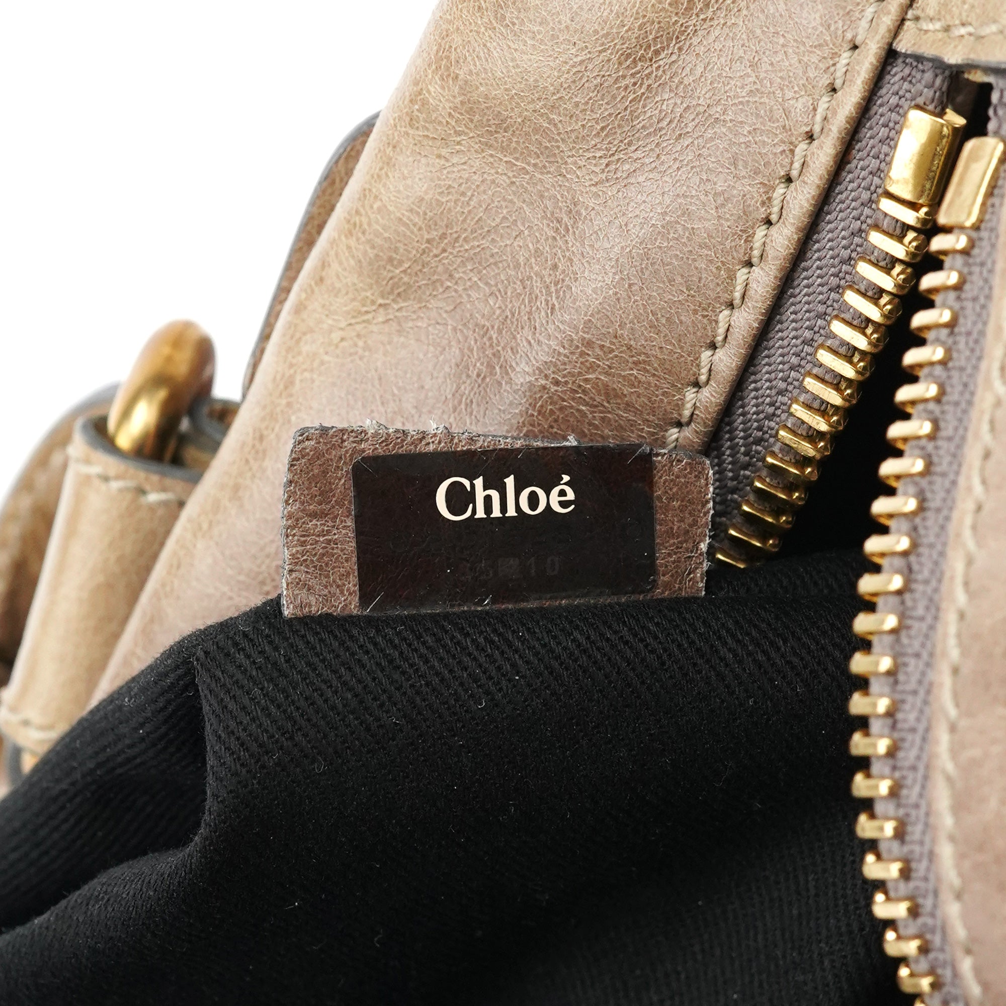 Light Brown Leather Bay Tote Bag
