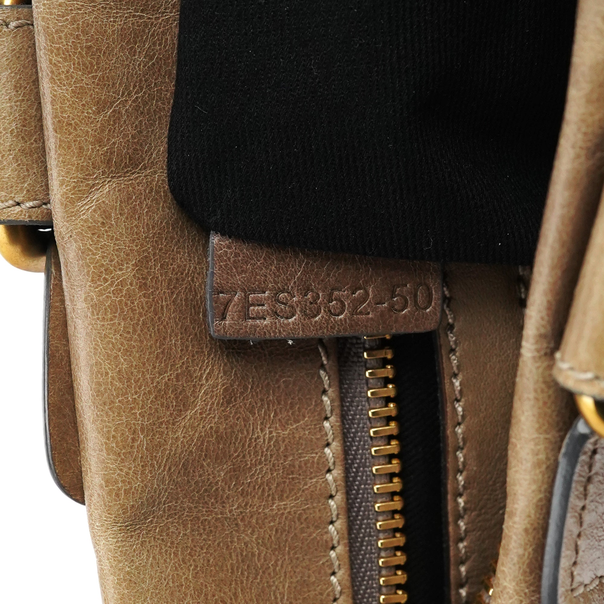 Light Brown Leather Bay Tote Bag