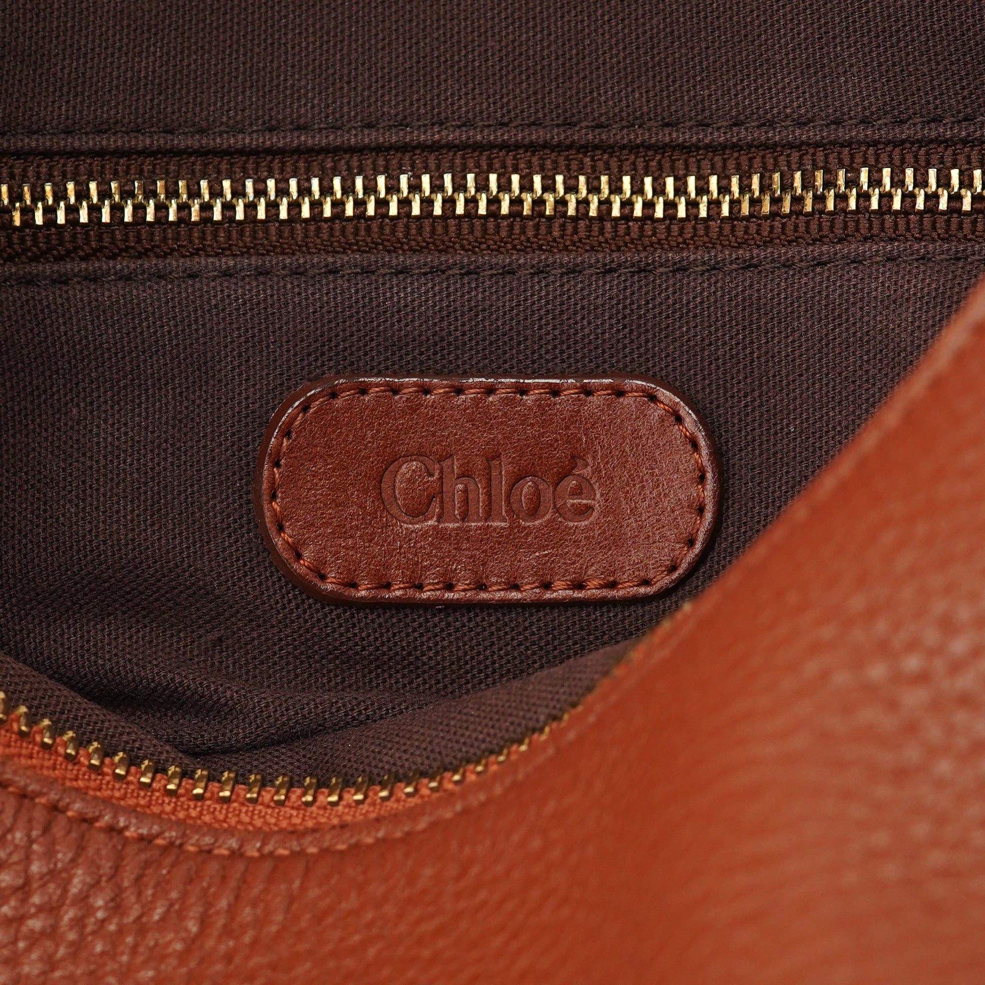 Light Brown Leather C Shoulder Bag