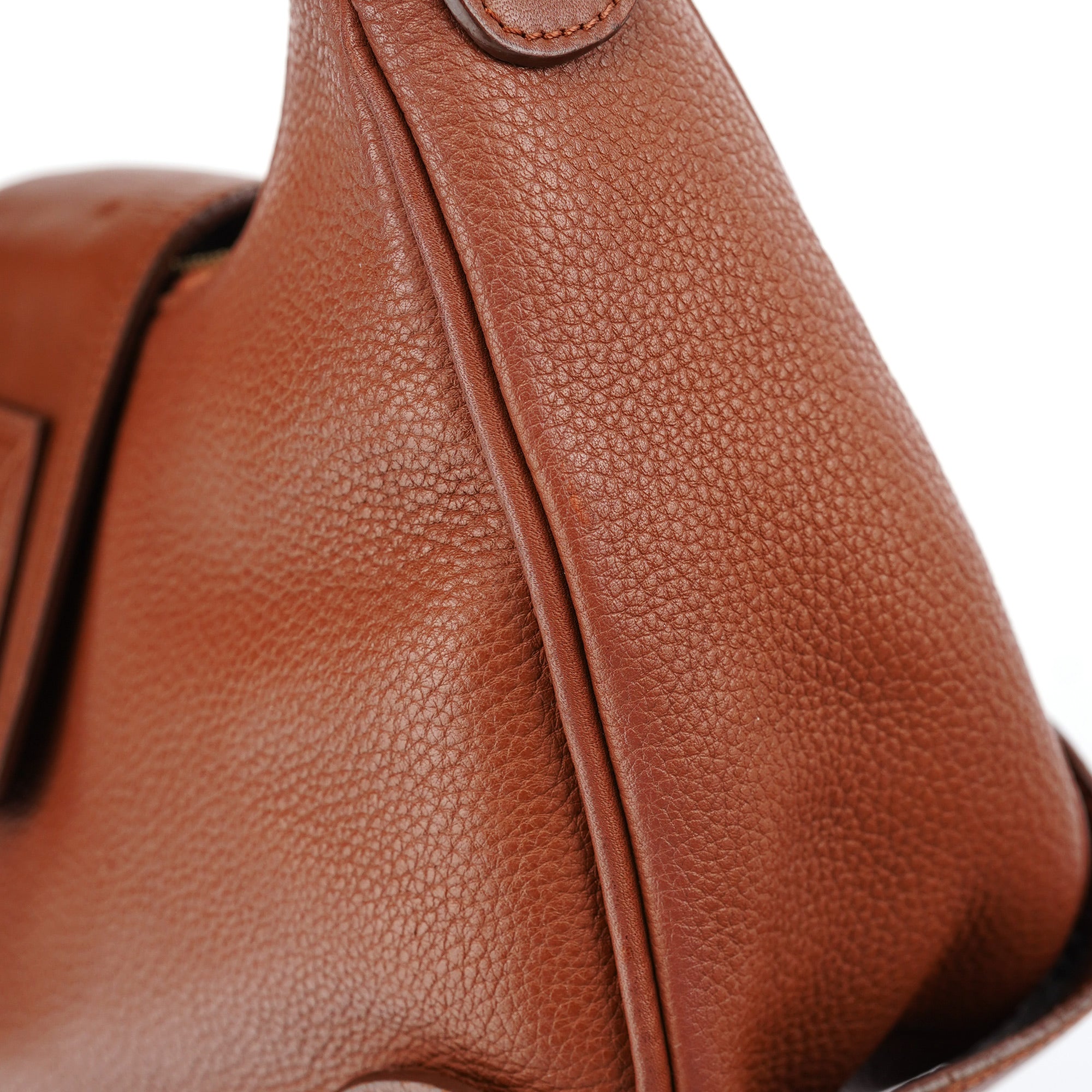 Light Brown Leather C Shoulder Bag