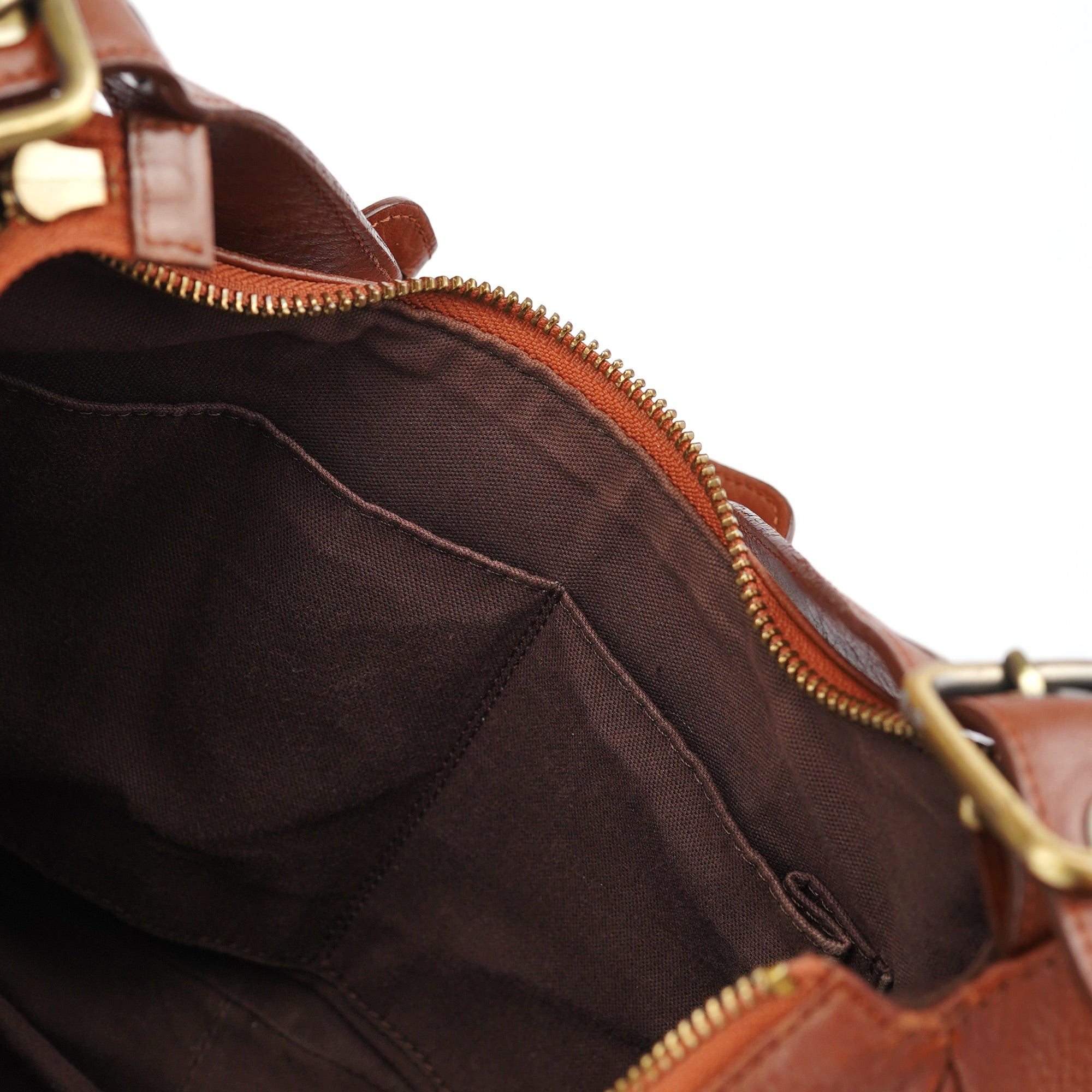 Light Brown Leather C Shoulder Bag