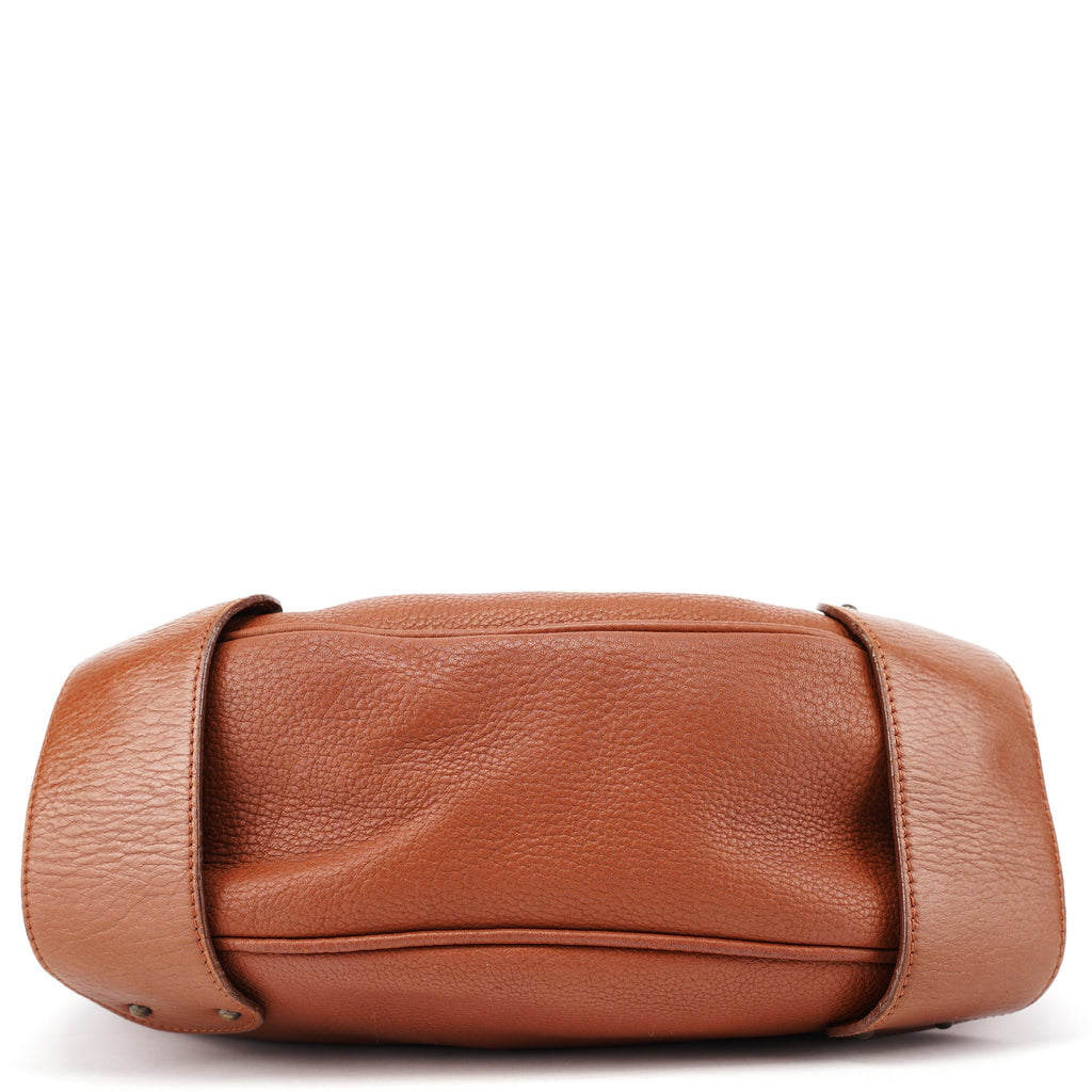 Light Brown Leather C Shoulder Bag