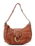 Light Brown Leather C Shoulder Bag