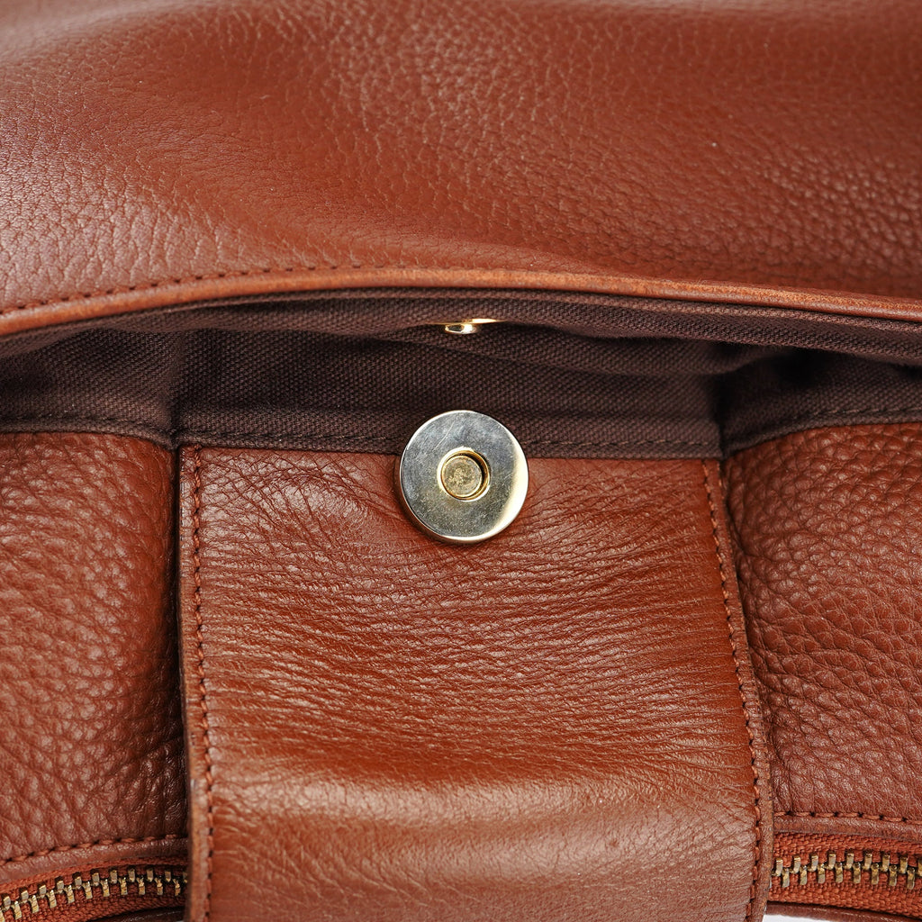 Light Brown Leather C Shoulder Bag