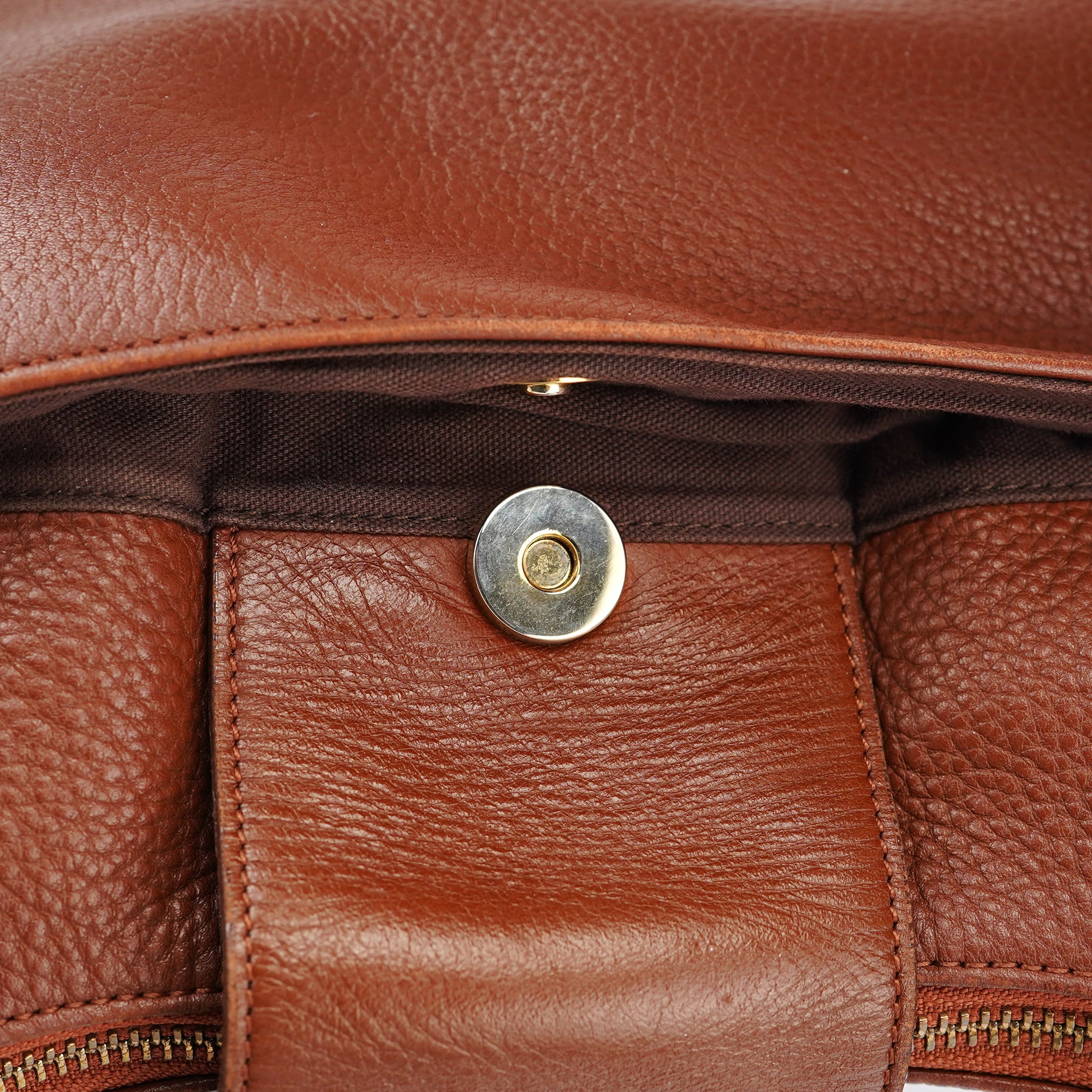 Light Brown Leather C Shoulder Bag