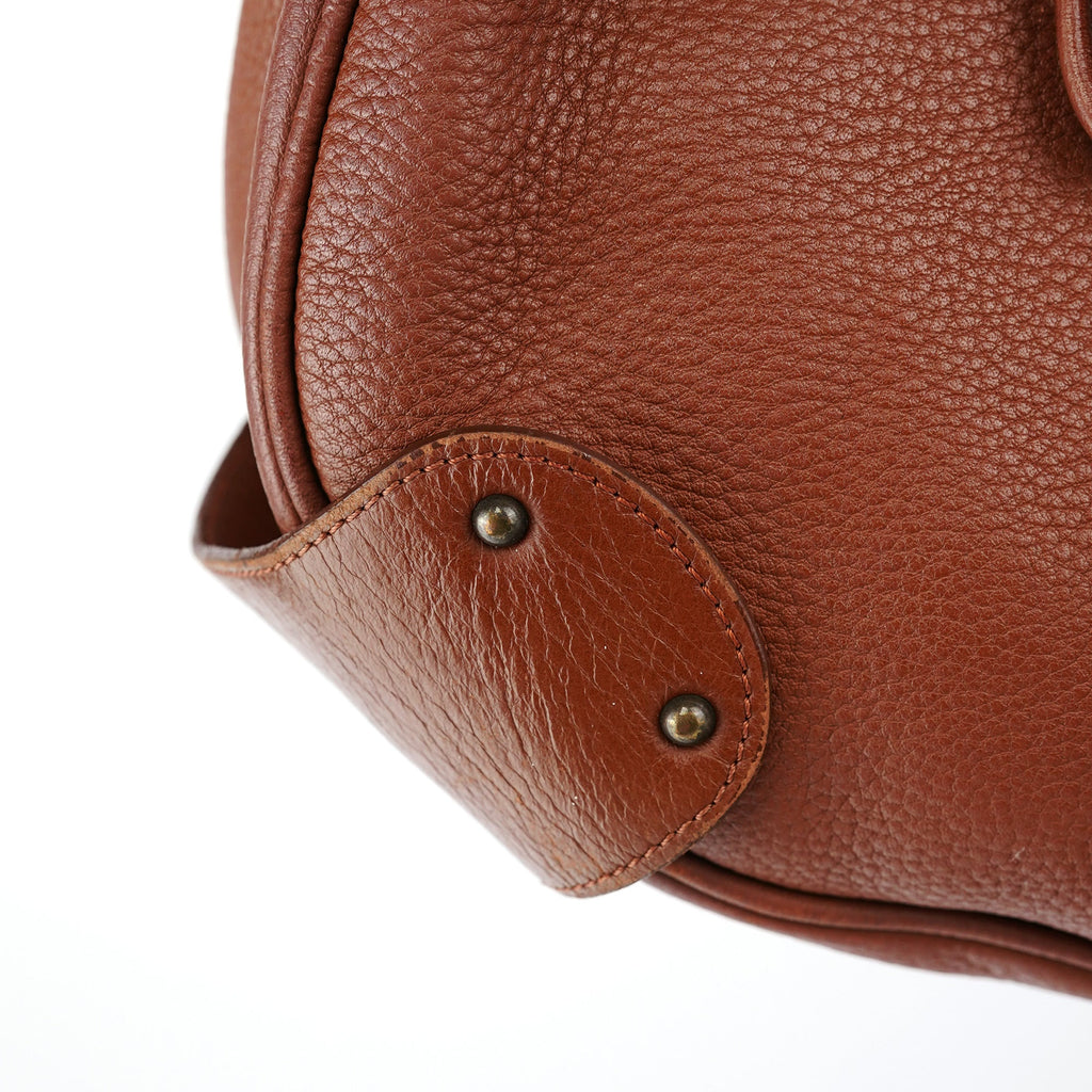 Light Brown Leather C Shoulder Bag