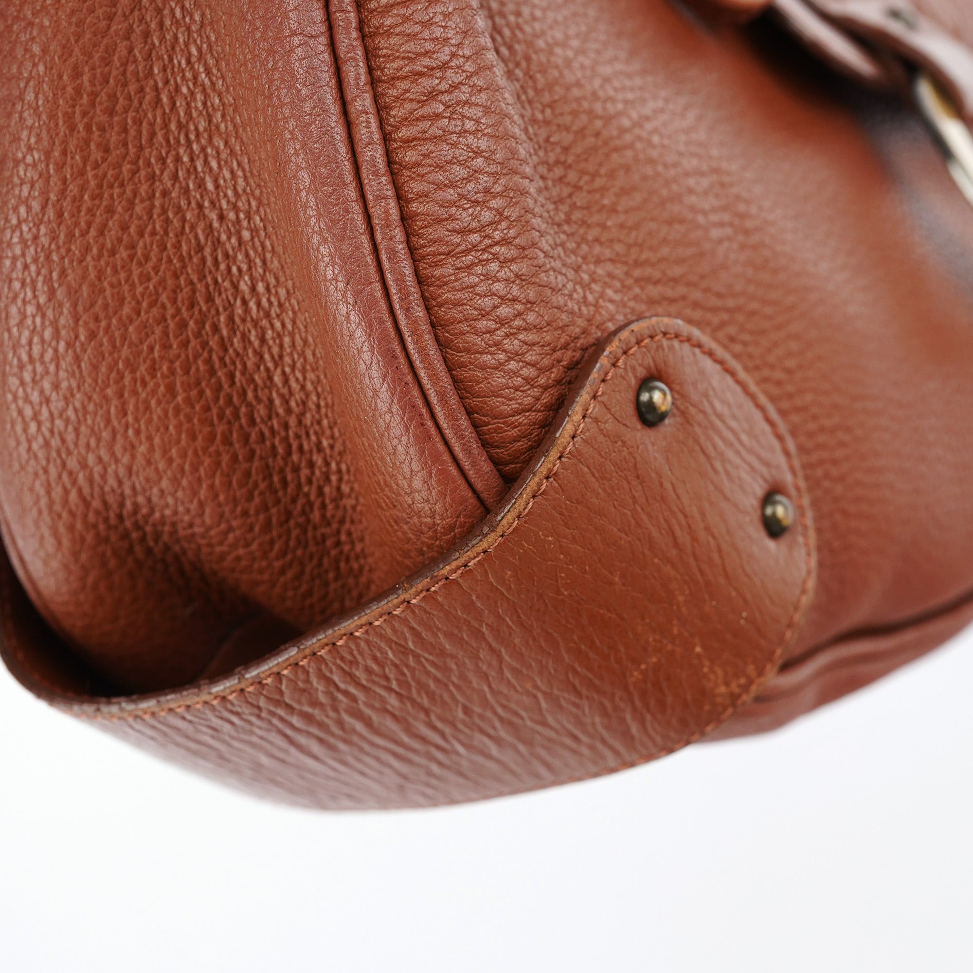Light Brown Leather C Shoulder Bag