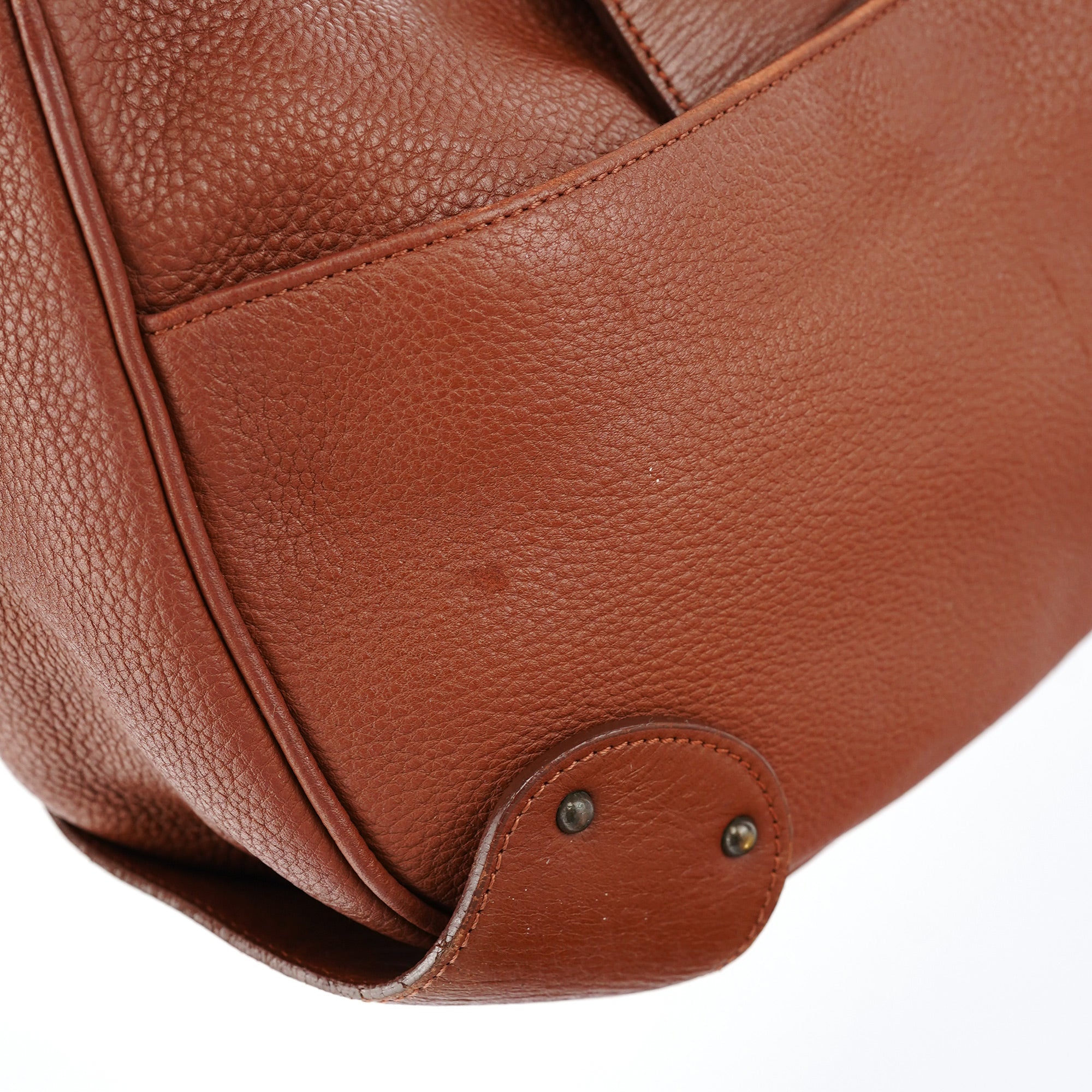 Light Brown Leather C Shoulder Bag