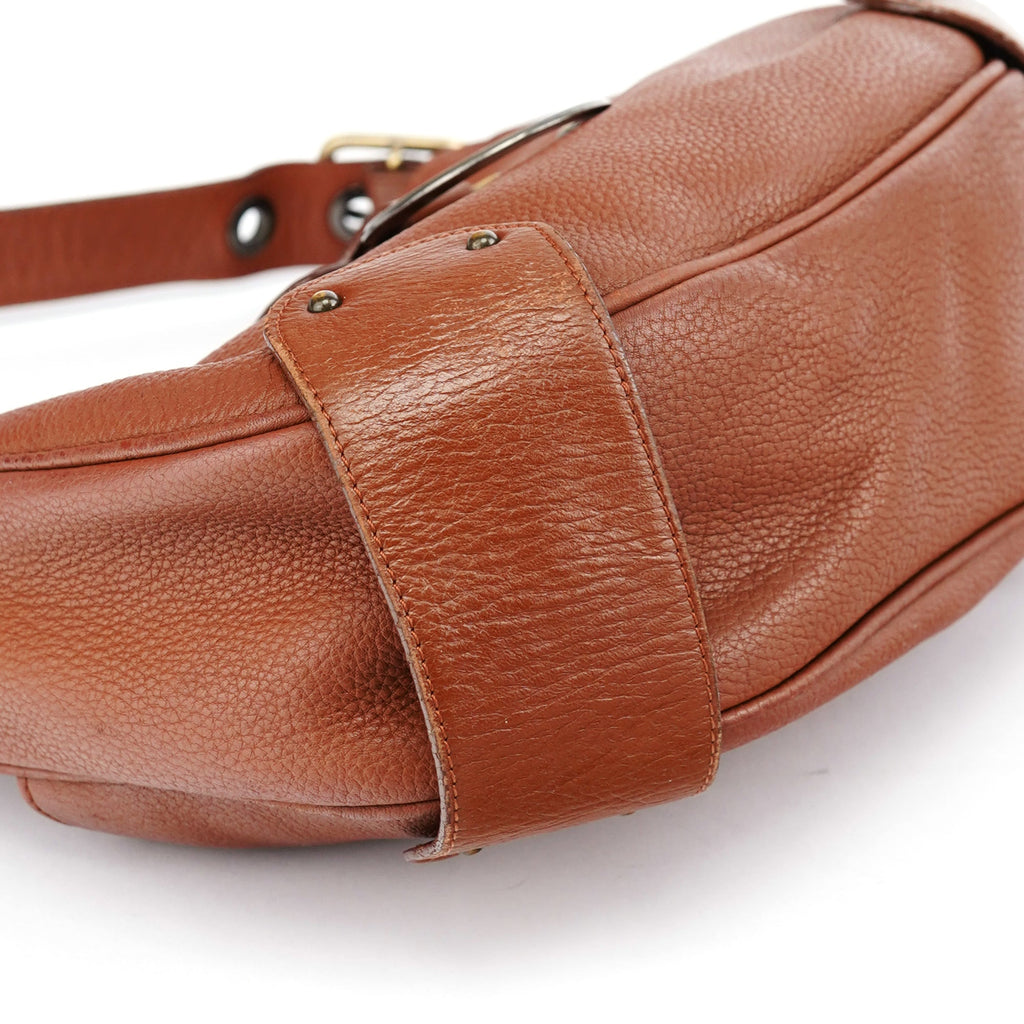 Light Brown Leather C Shoulder Bag