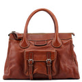Light Brown Leather Edith Tote Bag