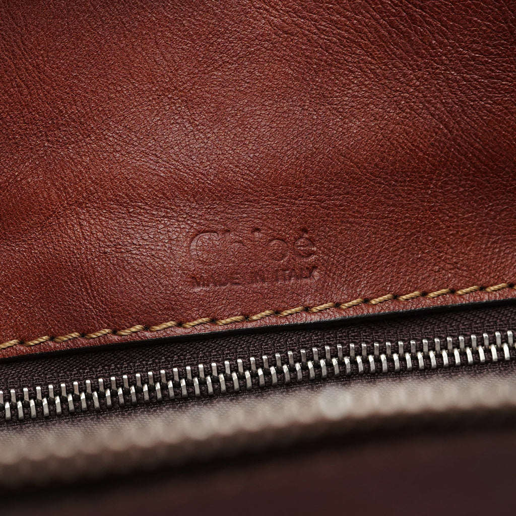 Light Brown Leather Edith Tote Bag