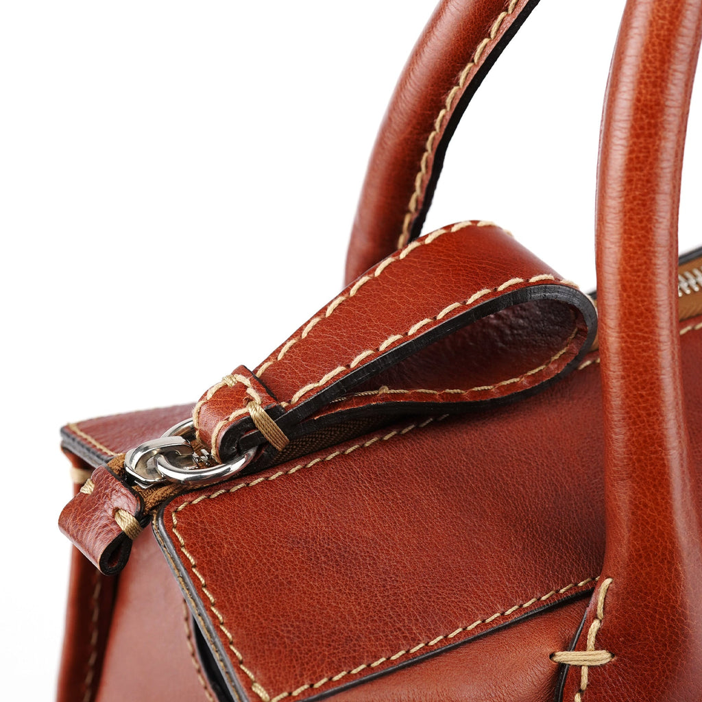 Light Brown Leather Edith Tote Bag