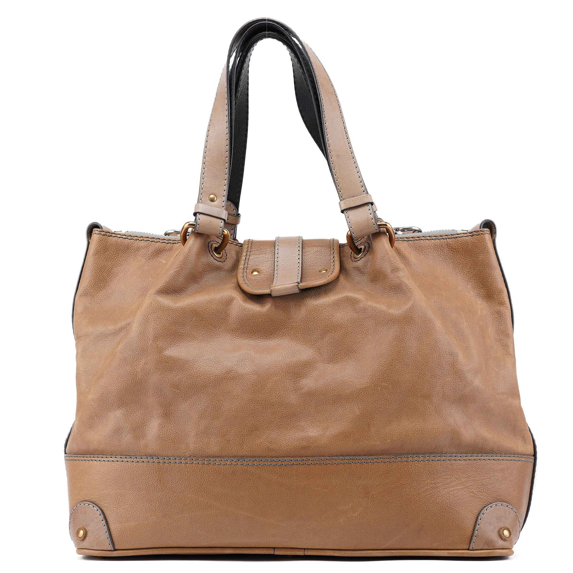 Light Brown Leather Kerala Tote Bag