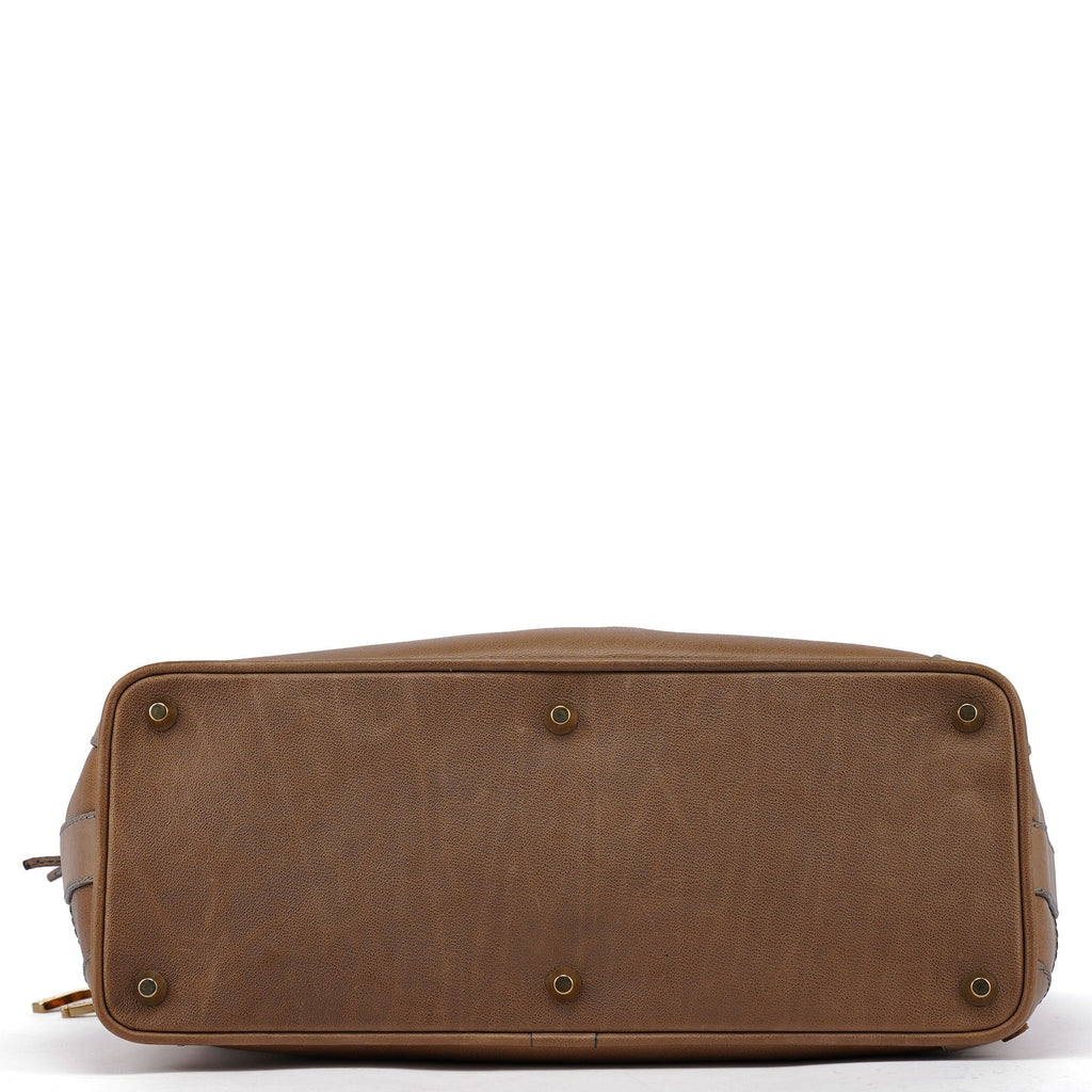 Light Brown Leather Kerala Tote Bag