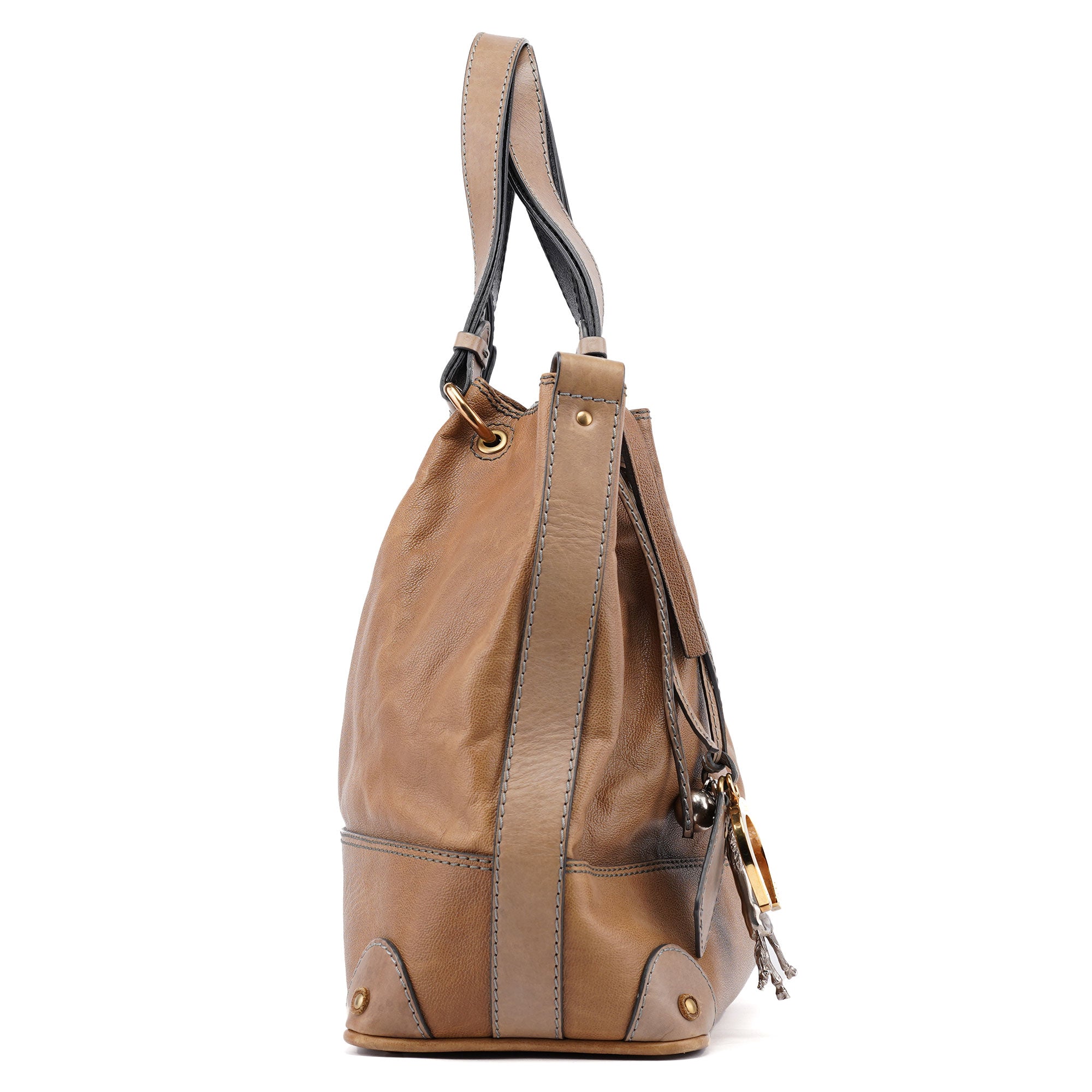 Light Brown Leather Kerala Tote Bag