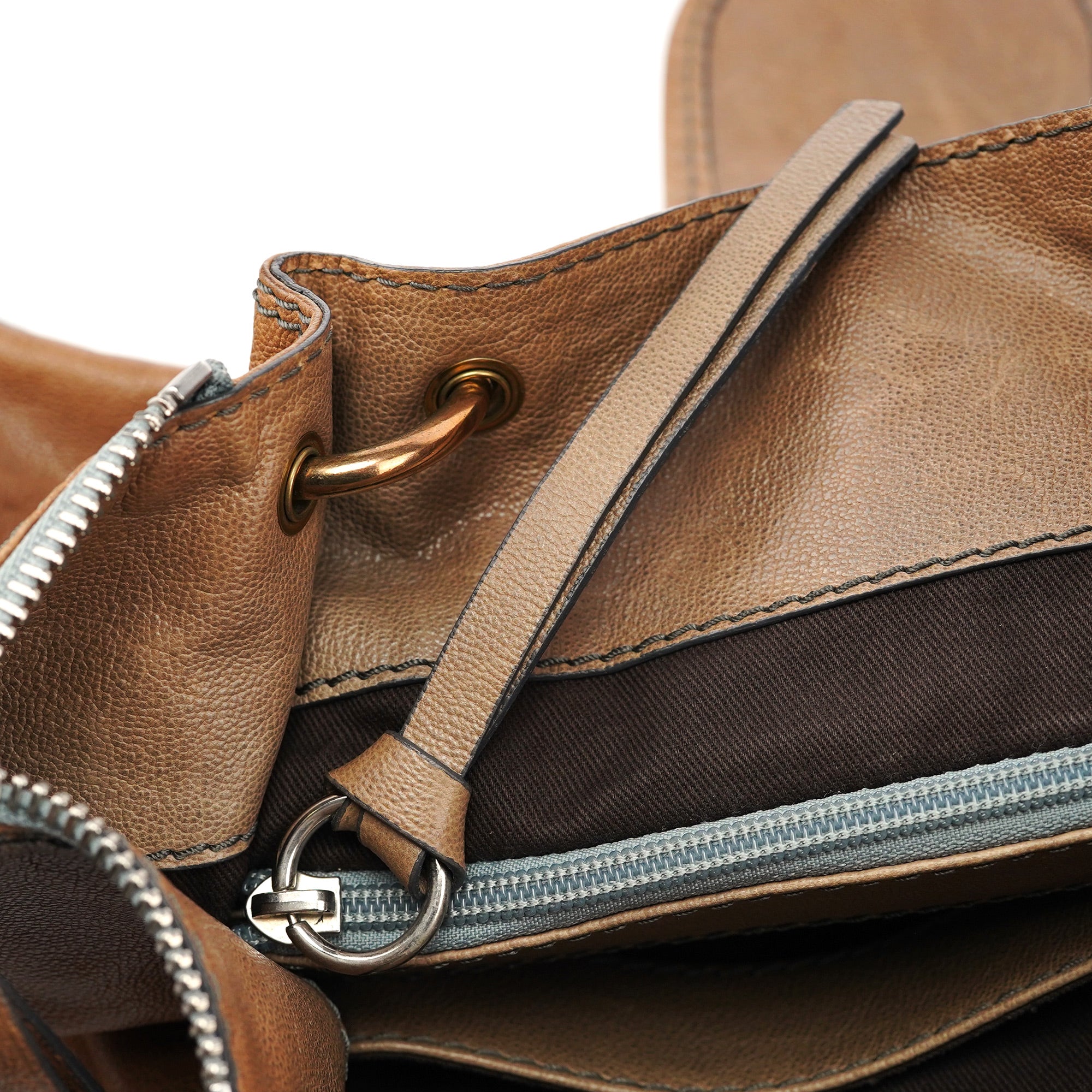 Light Brown Leather Kerala Tote Bag