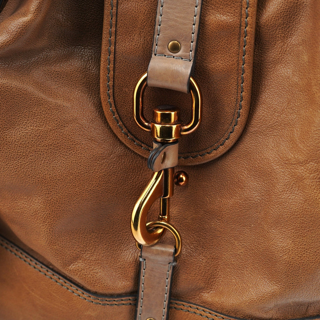 Light Brown Leather Kerala Tote Bag