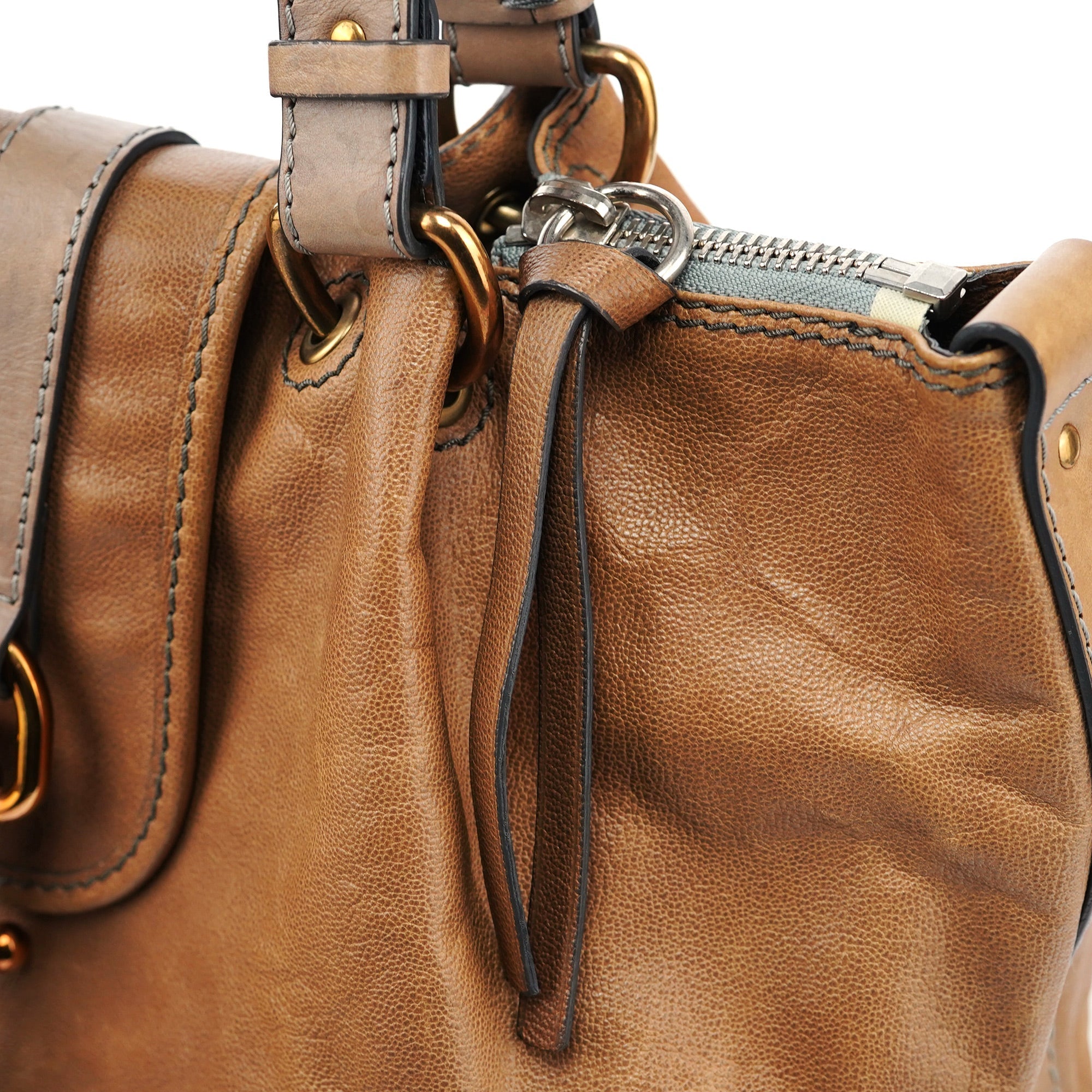Light Brown Leather Kerala Tote Bag