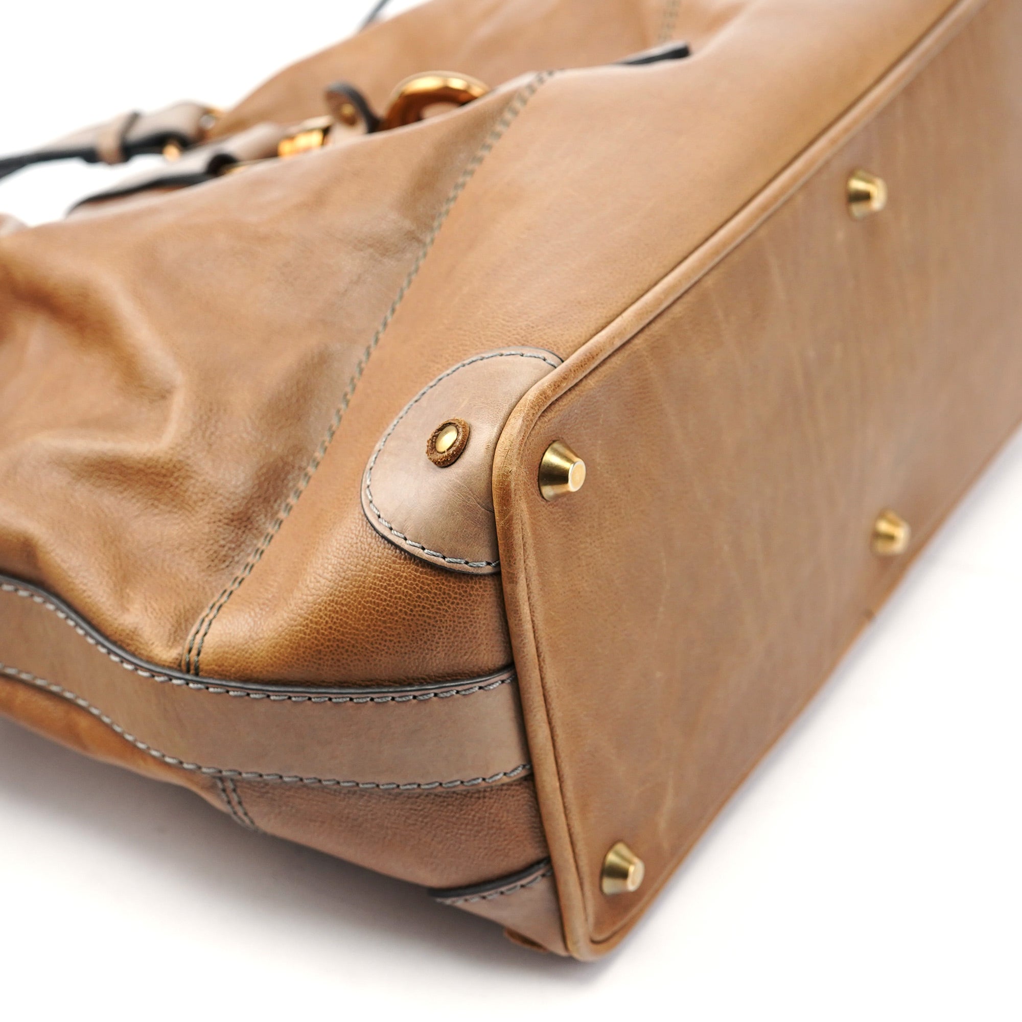 Light Brown Leather Kerala Tote Bag