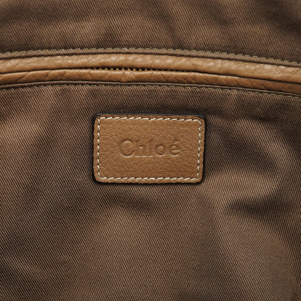Light Brown Leather Large Marcie Shoulder Bag