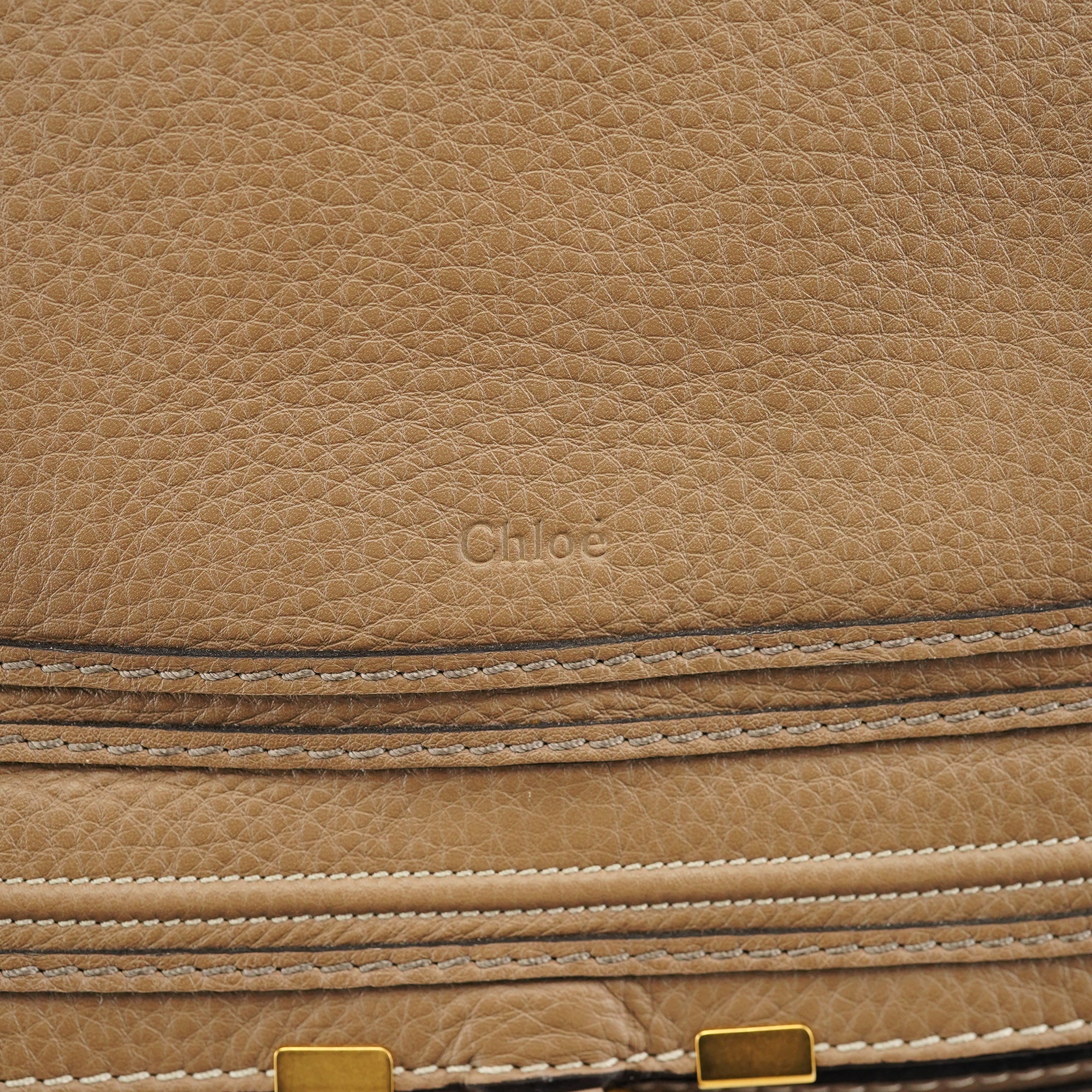 Light Brown Leather Large Marcie Shoulder Bag