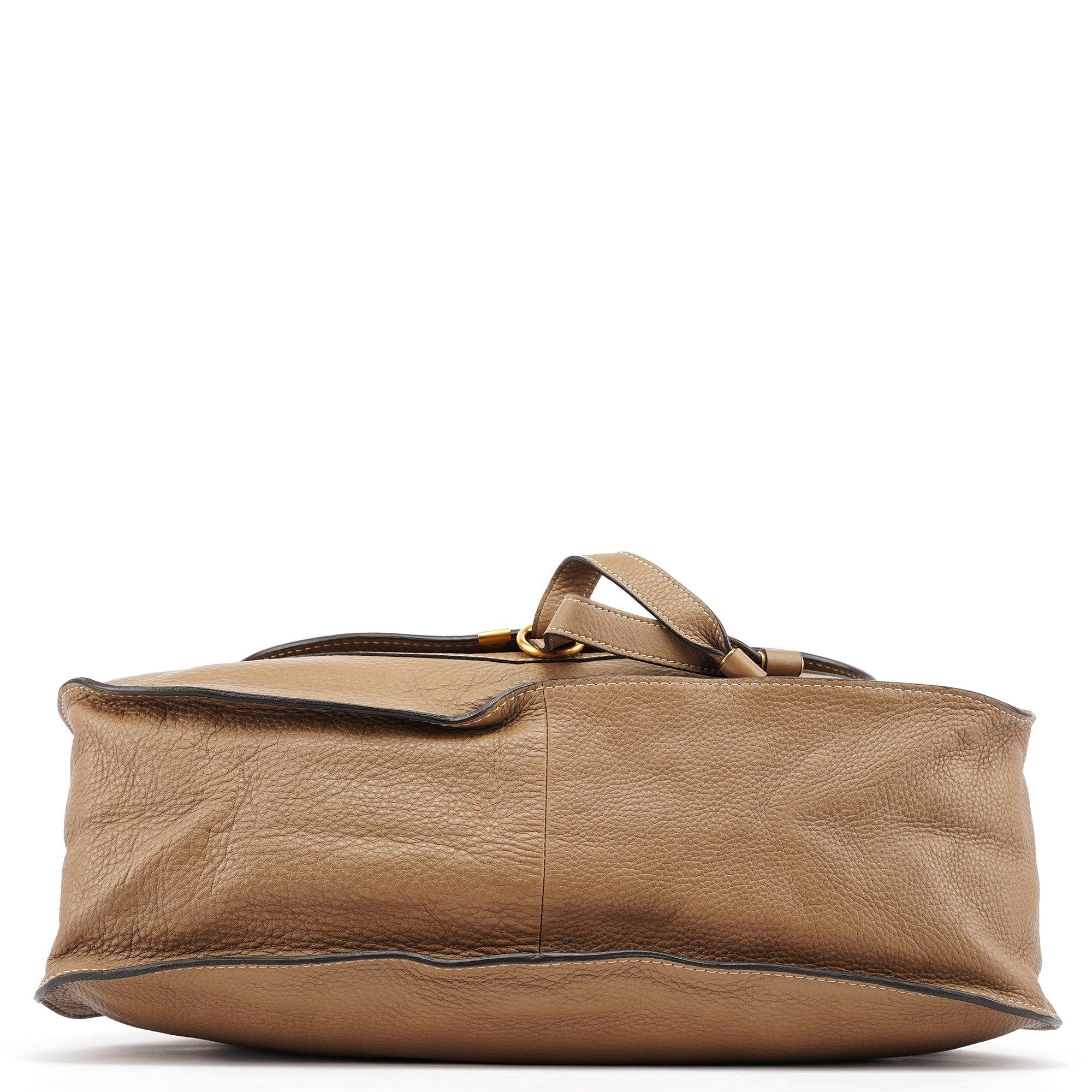 Light Brown Leather Large Marcie Shoulder Bag