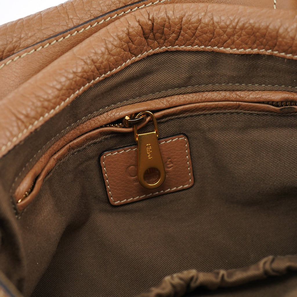 Light Brown Leather Marcie 2-Way Bag