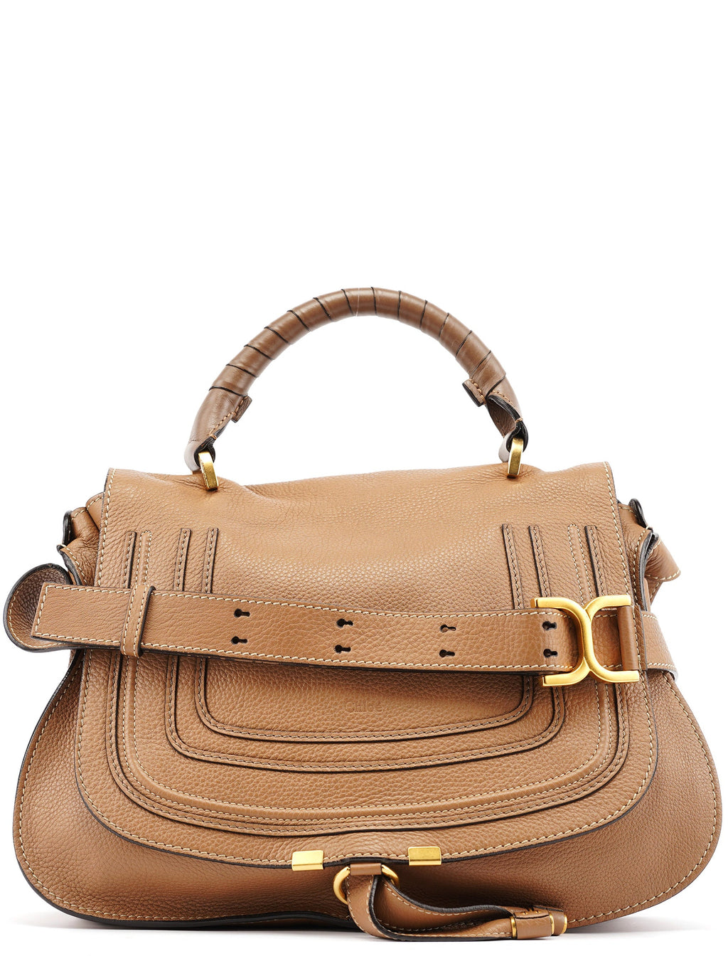 Light Brown Leather Marcie 2-Way Bag