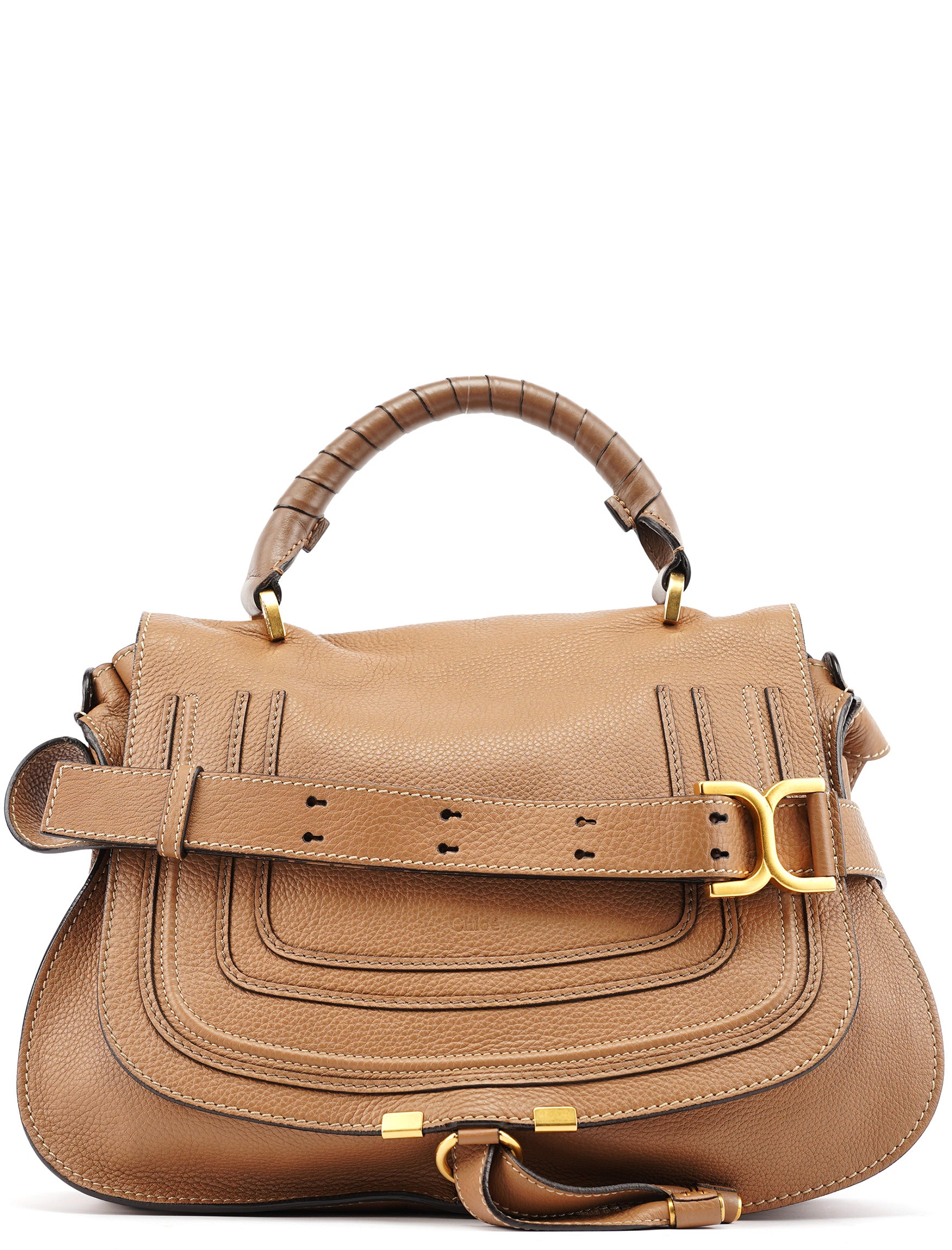 Light Brown Leather Marcie 2-Way Bag