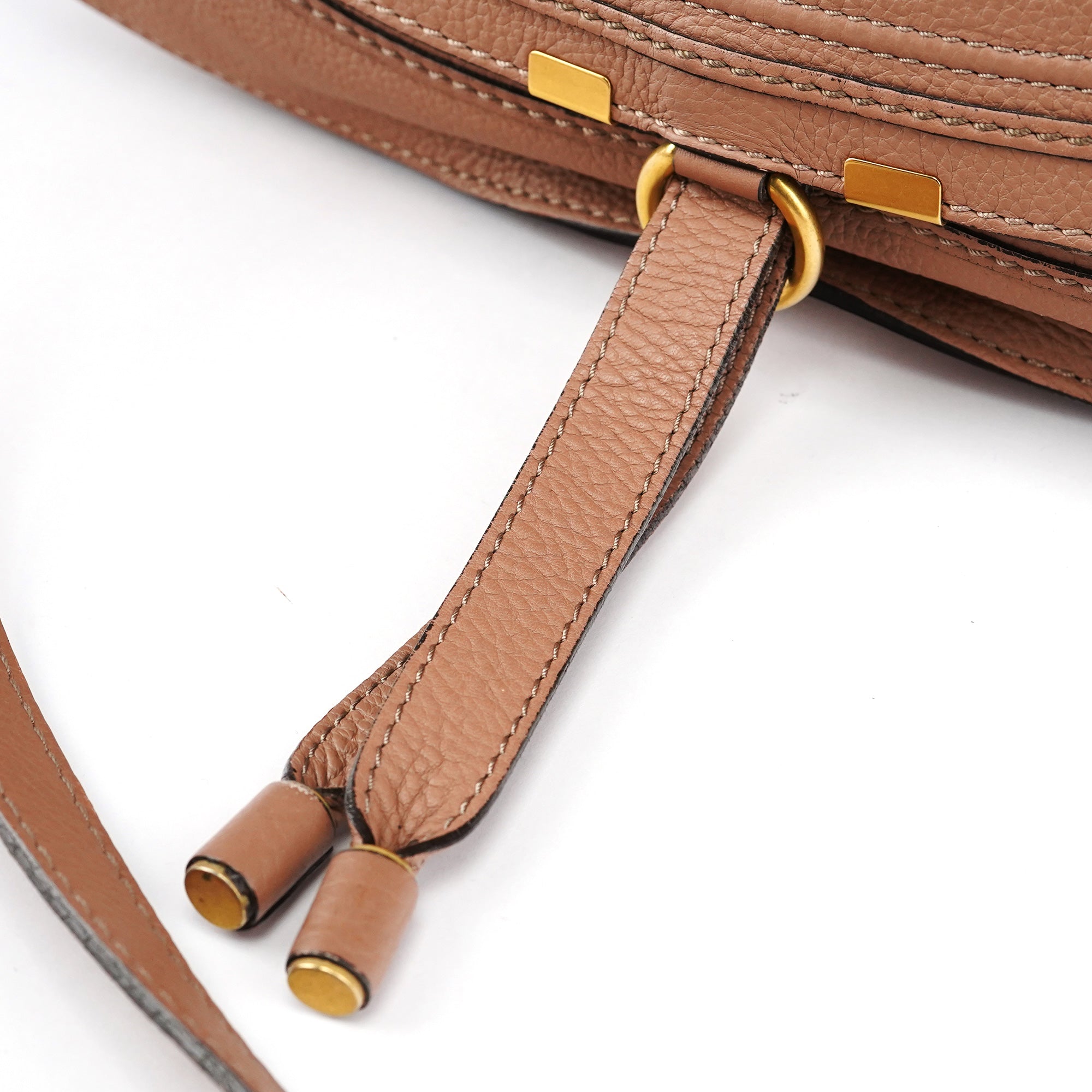 Light Brown Leather Marcie 2-Way Bag