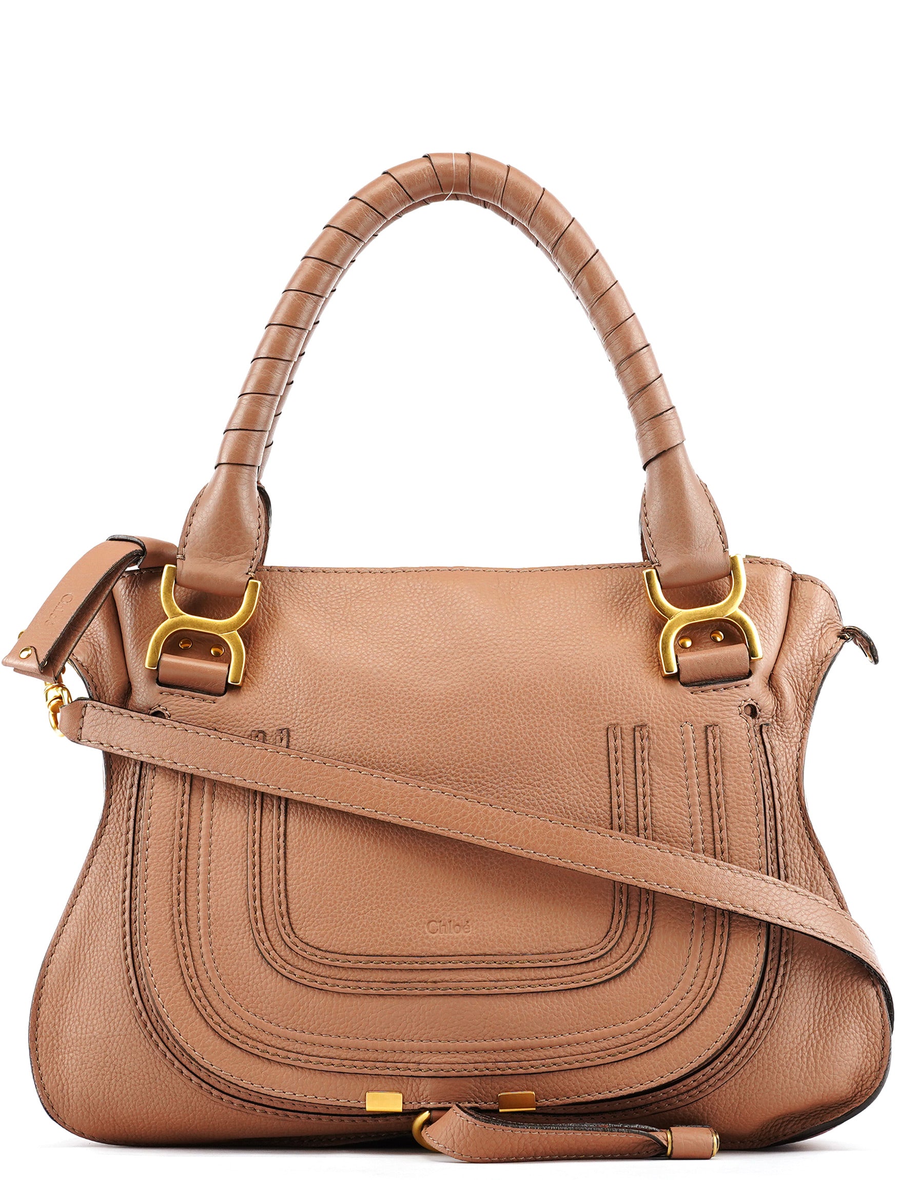 Light Brown Leather Marcie 2-Way Bag