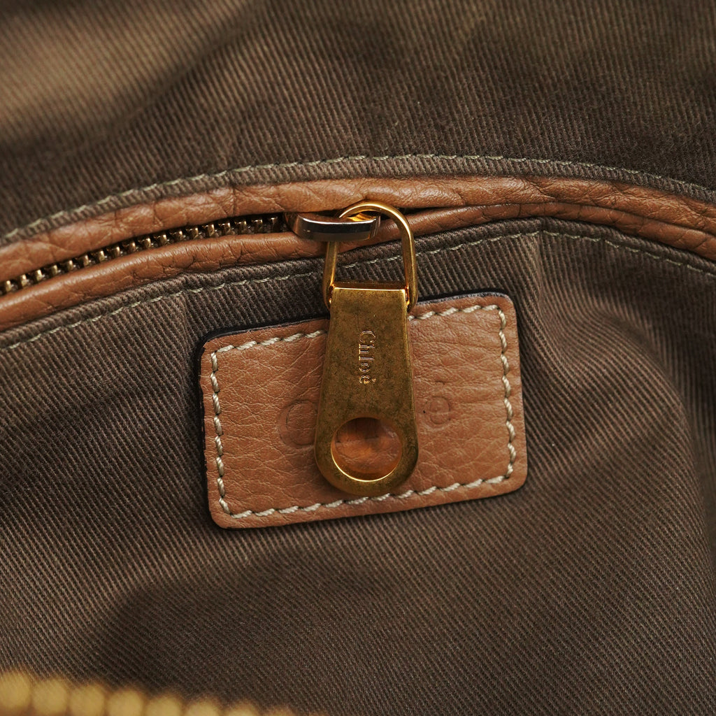 Light Brown Leather Marcie 2-Way Bag