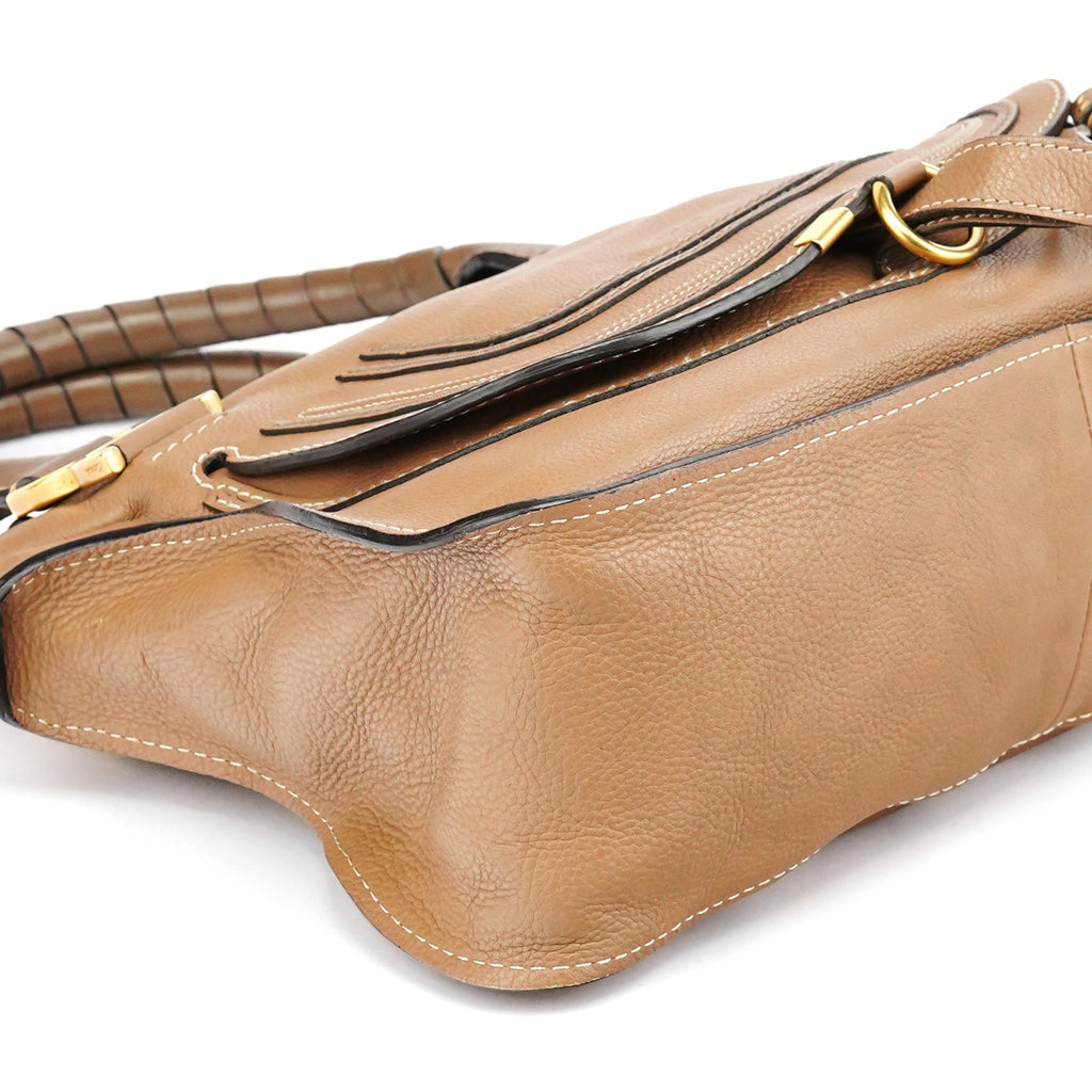 Light Brown Leather Marcie 2-Way Bag
