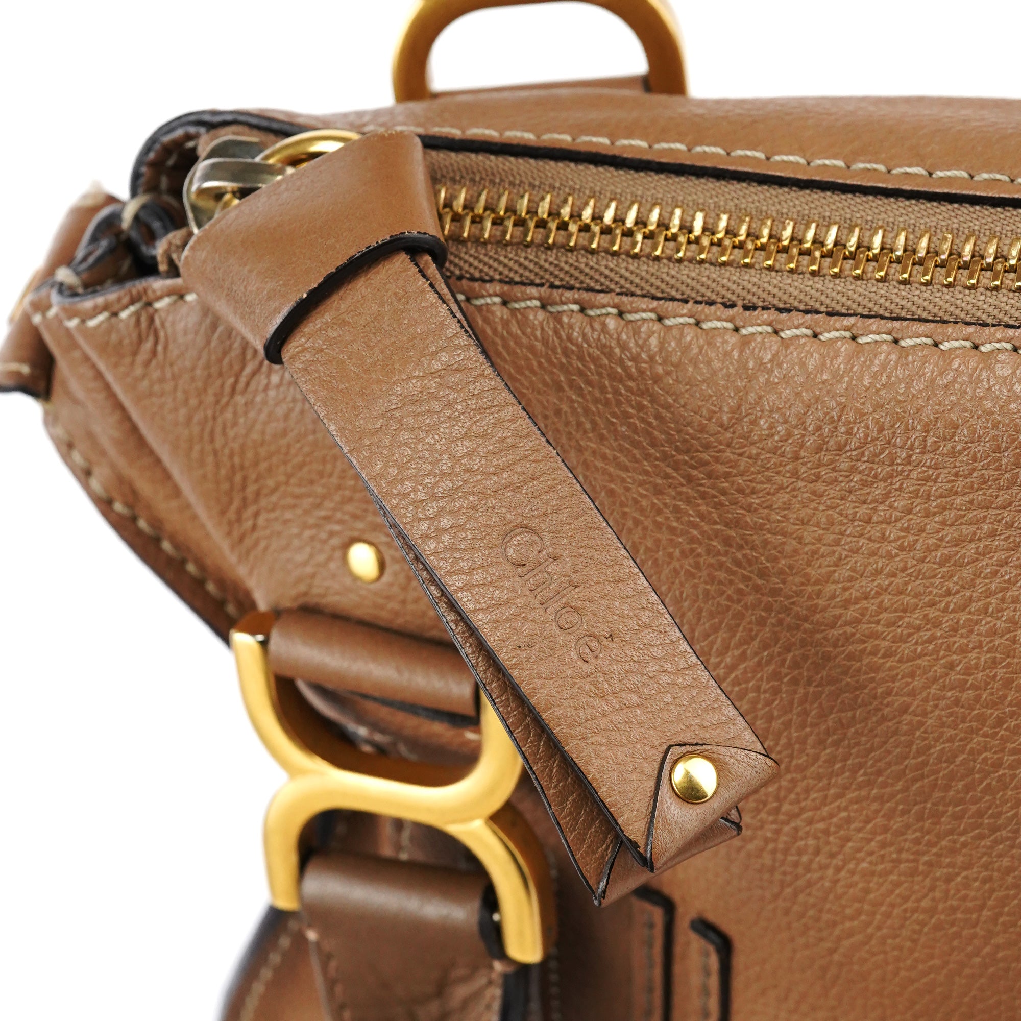 Light Brown Leather Marcie 2-Way Bag