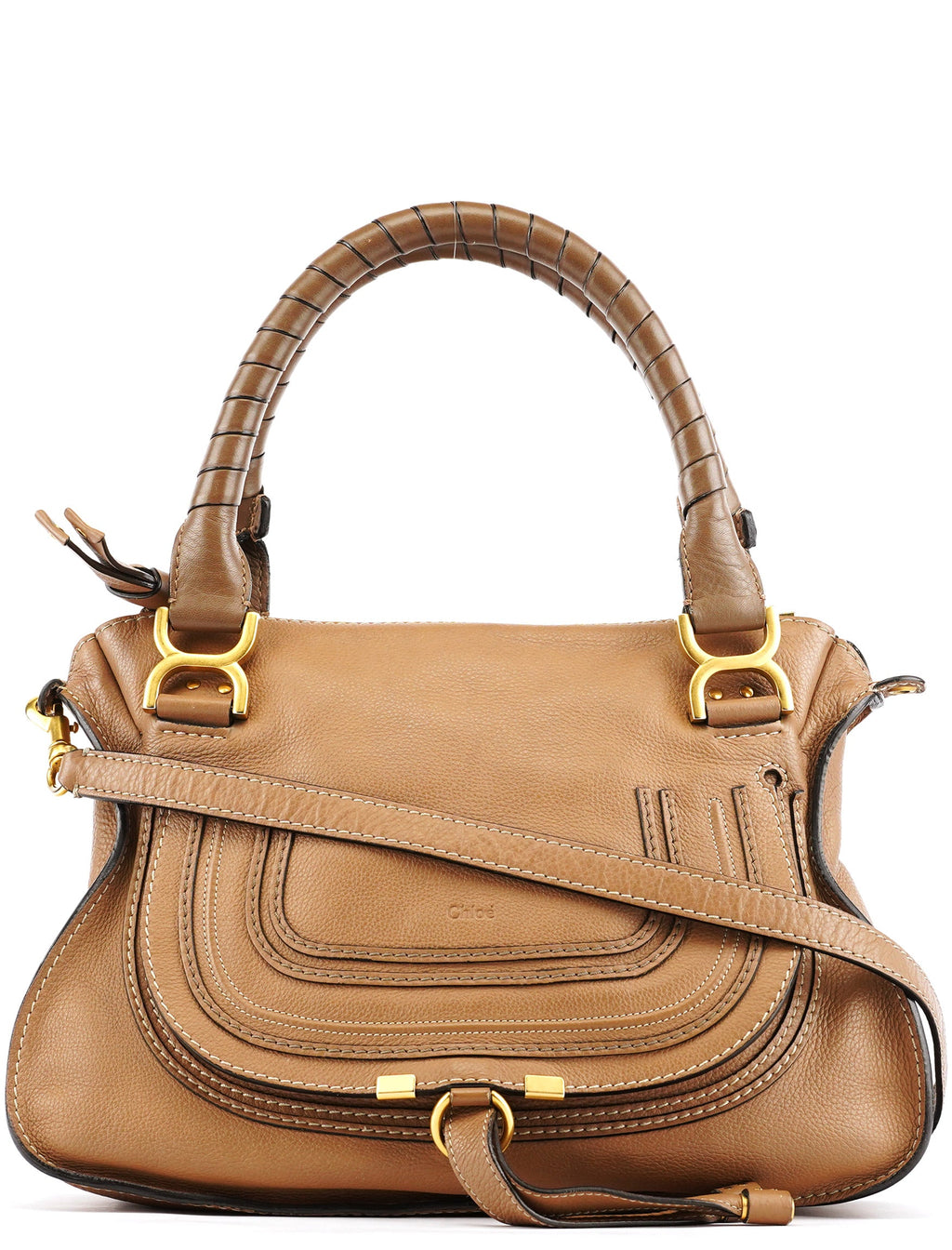 Light Brown Leather Marcie 2-Way Bag
