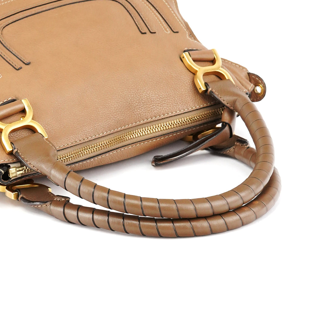 Light Brown Leather Marcie 2-Way Bag