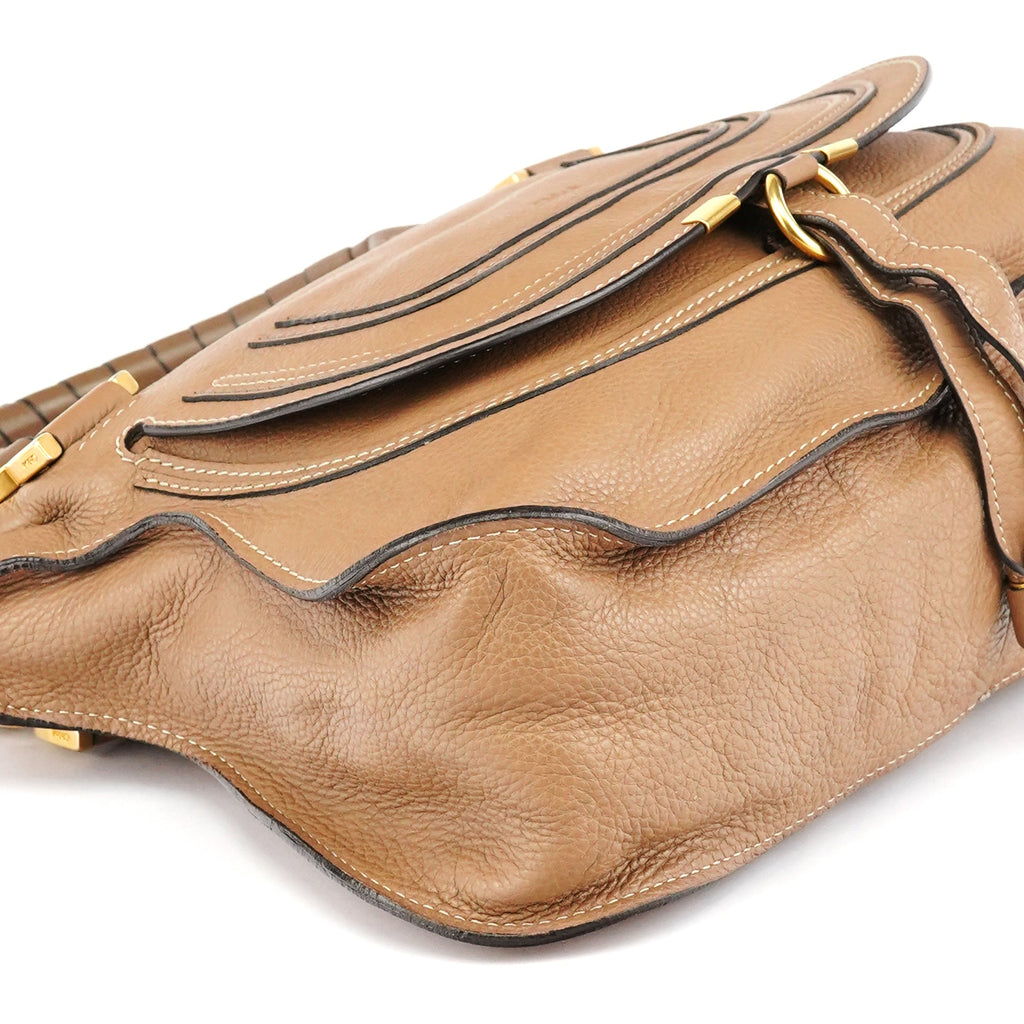 Light Brown Leather Marcie 2-Way Bag