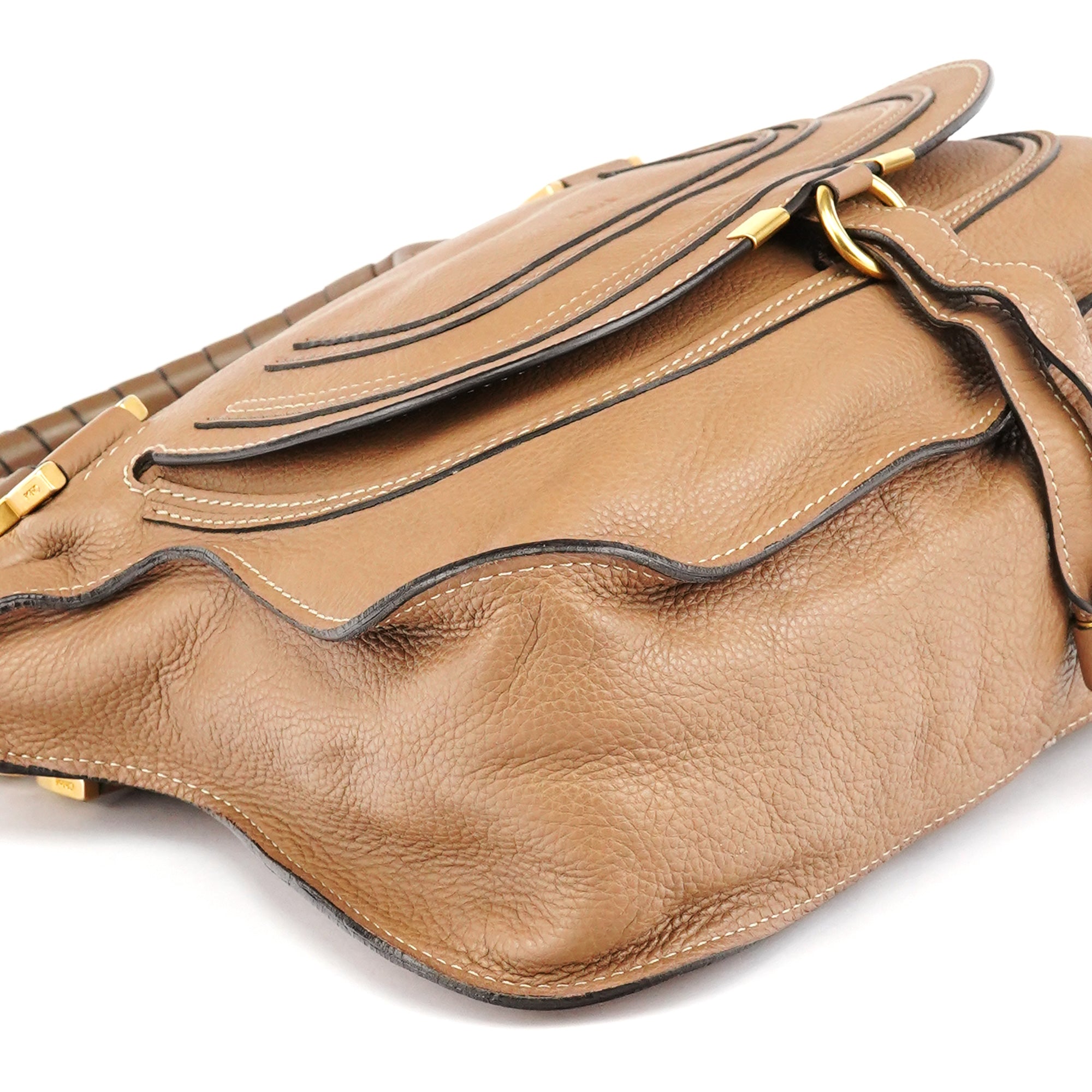 Light Brown Leather Marcie 2-Way Bag