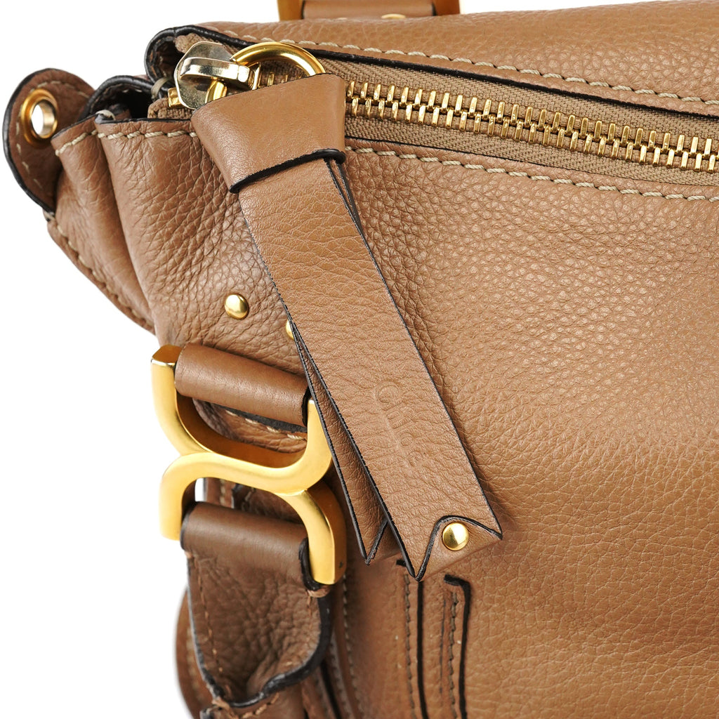 Light Brown Leather Marcie 2-Way Bag