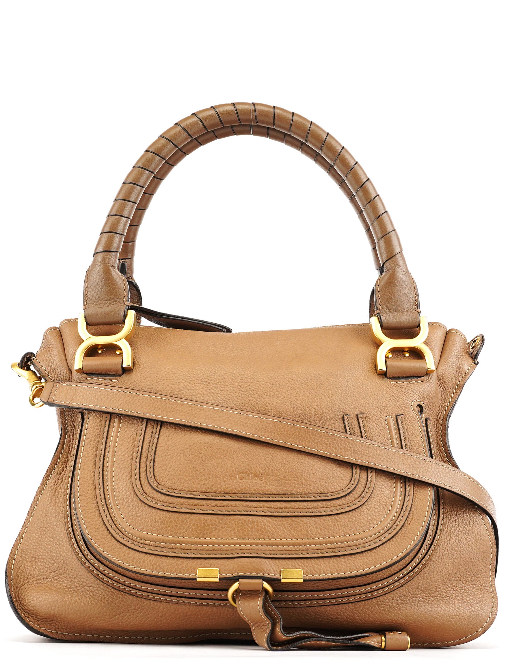 Light Brown Leather Marcie 2-Way Bag