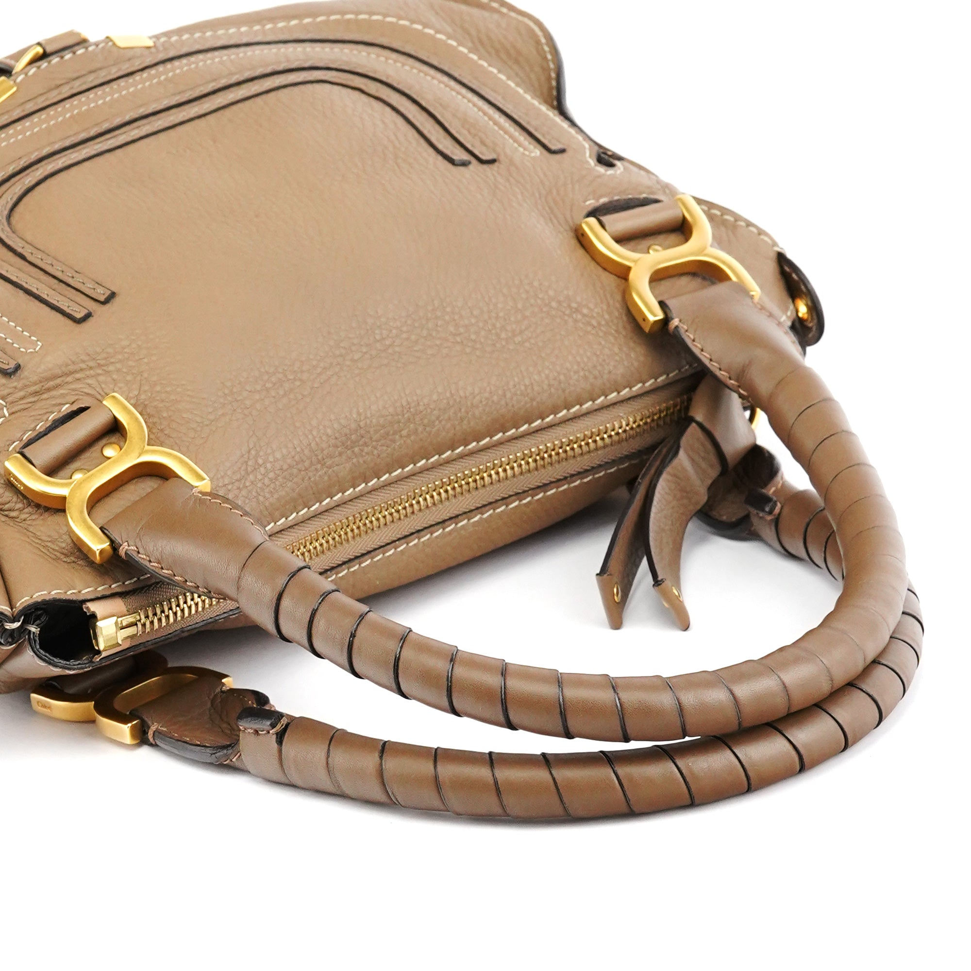 Light Brown Leather Marcie 2-Way Bag