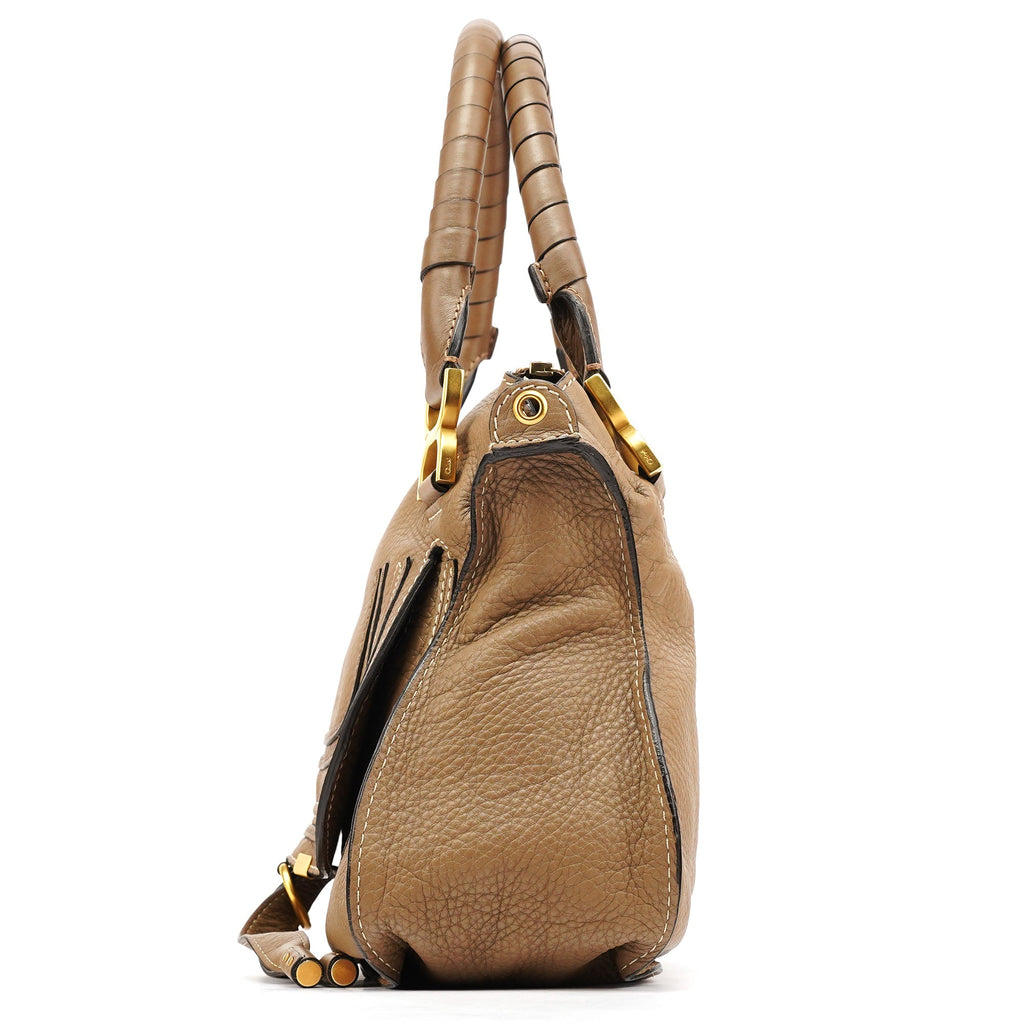 Light Brown Leather Marcie 2-Way Bag