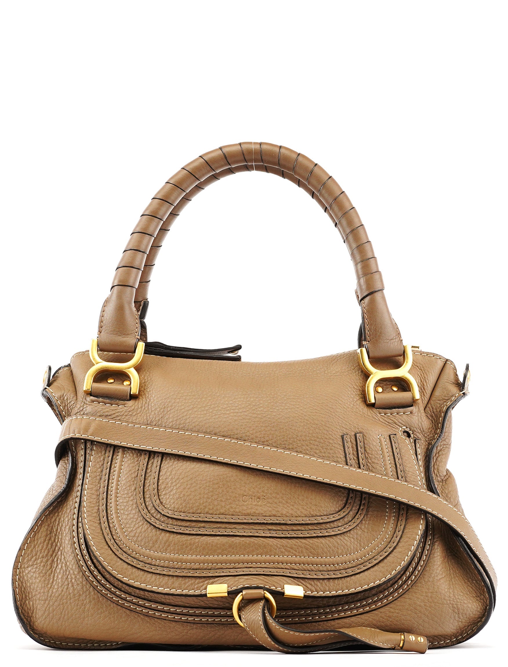 Light Brown Leather Marcie 2-Way Bag