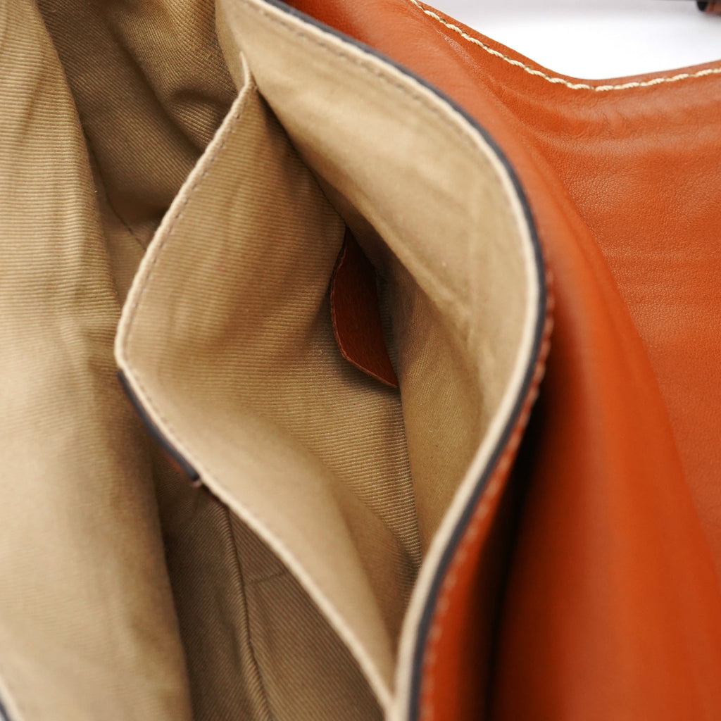 Light Brown Leather Marcie Crossbody Bag