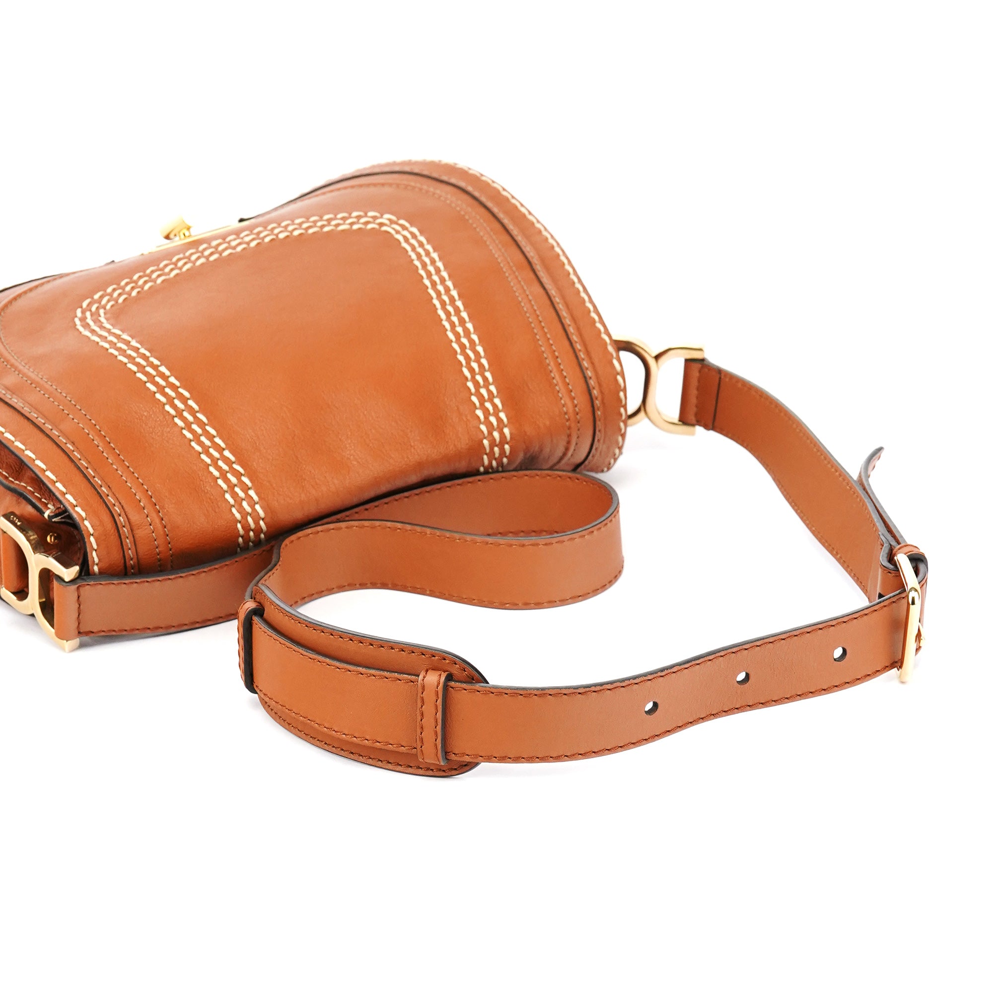 Light Brown Leather Marcie Crossbody Bag
