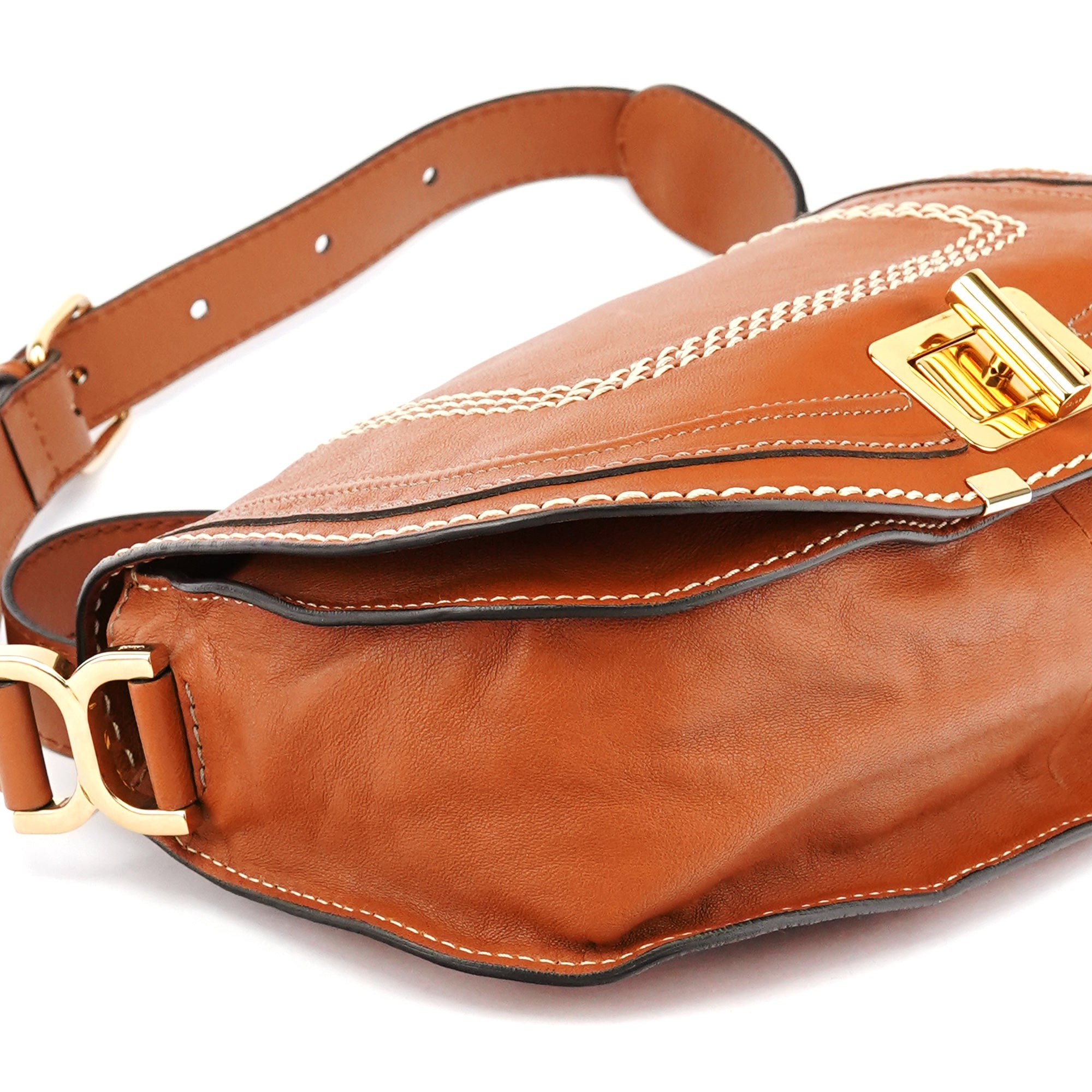 Light Brown Leather Marcie Crossbody Bag